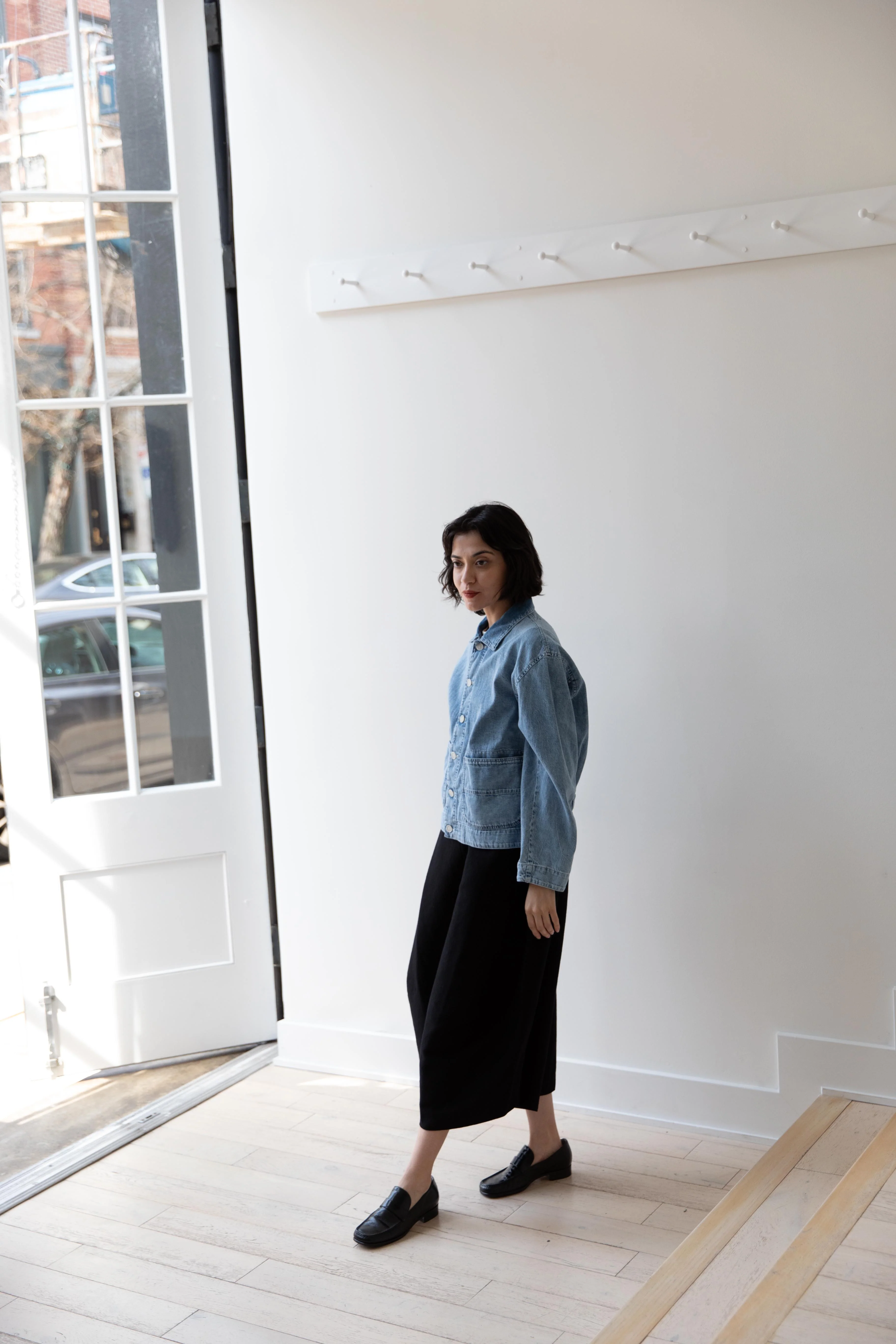 Pas de Calais | Natural Denim Jacket in Ice Blue - Image 28