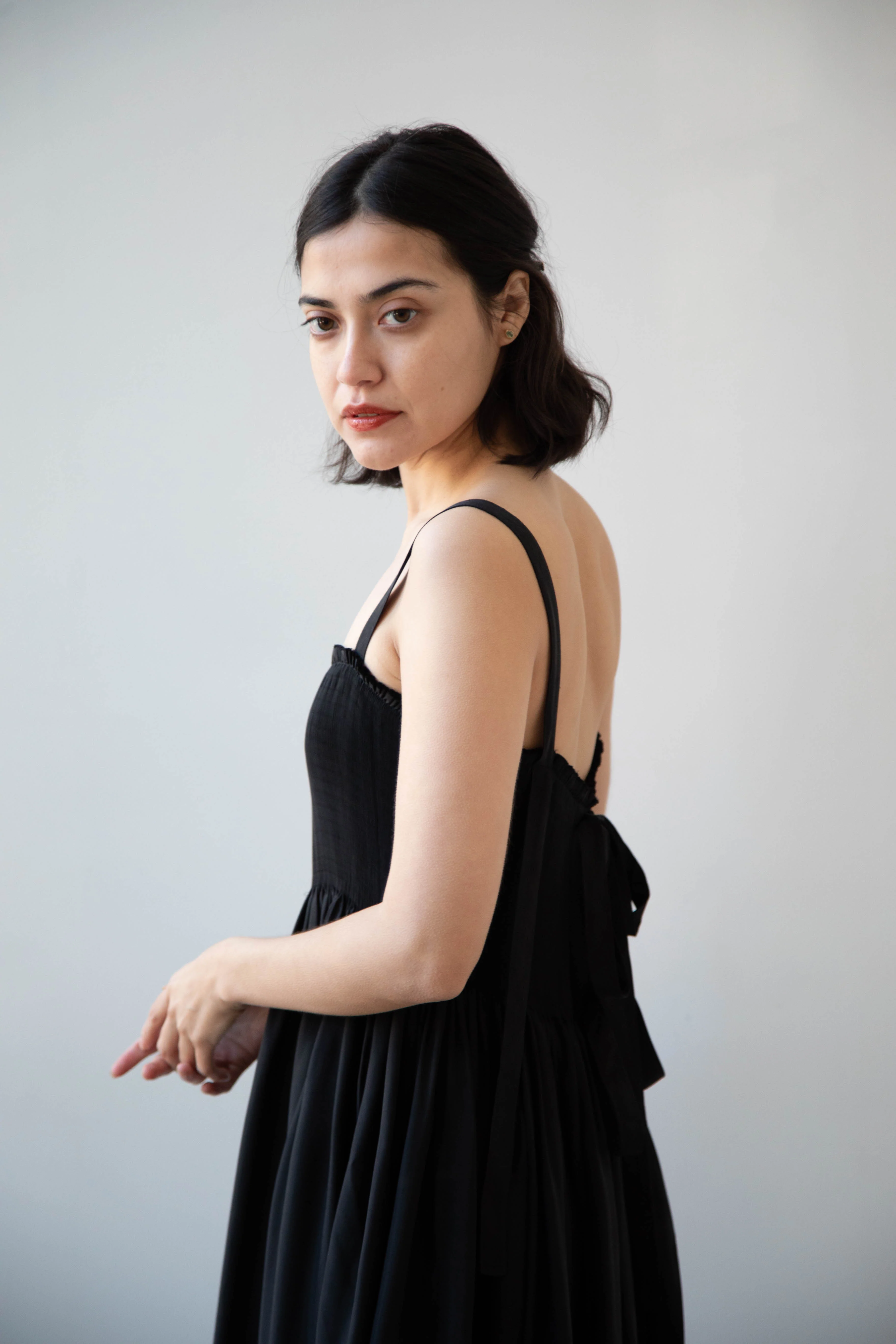Renata Brenha | Gal Dress in Black Cupro - Image 9
