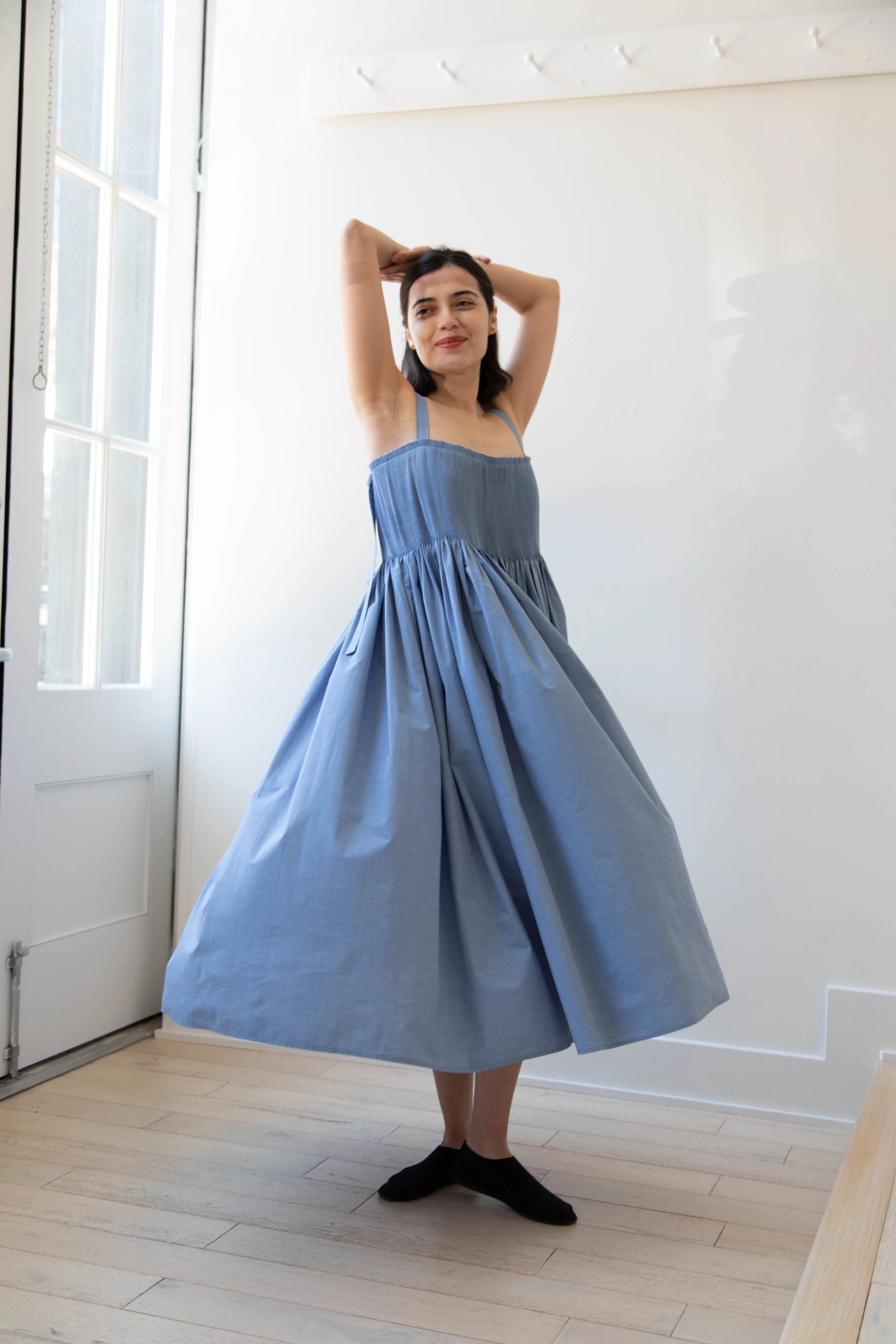 Renata Brenha | Gal Dress in Blue Cotton - Image 25