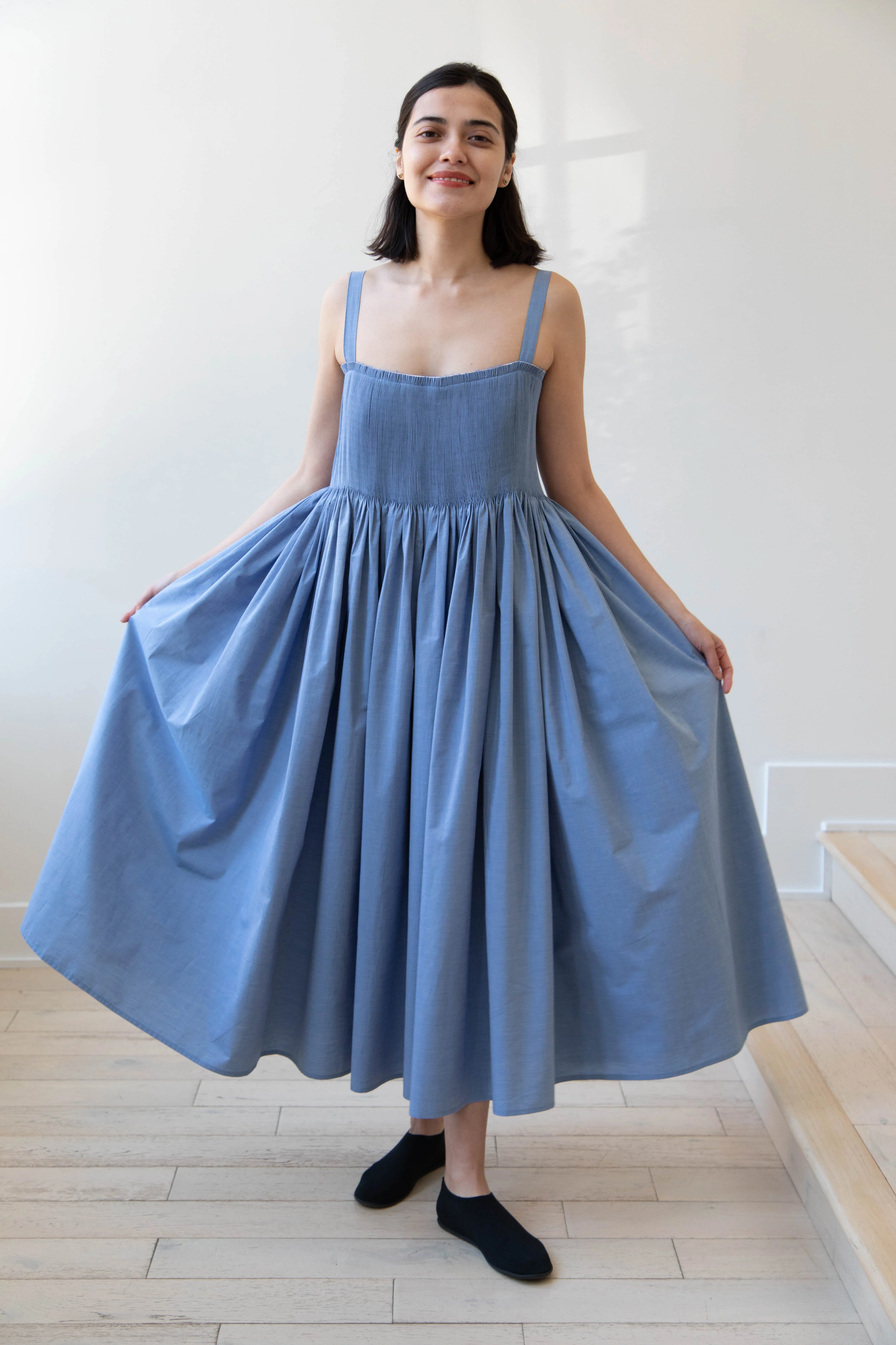 Renata Brenha | Gal Dress in Blue Cotton - Image 4
