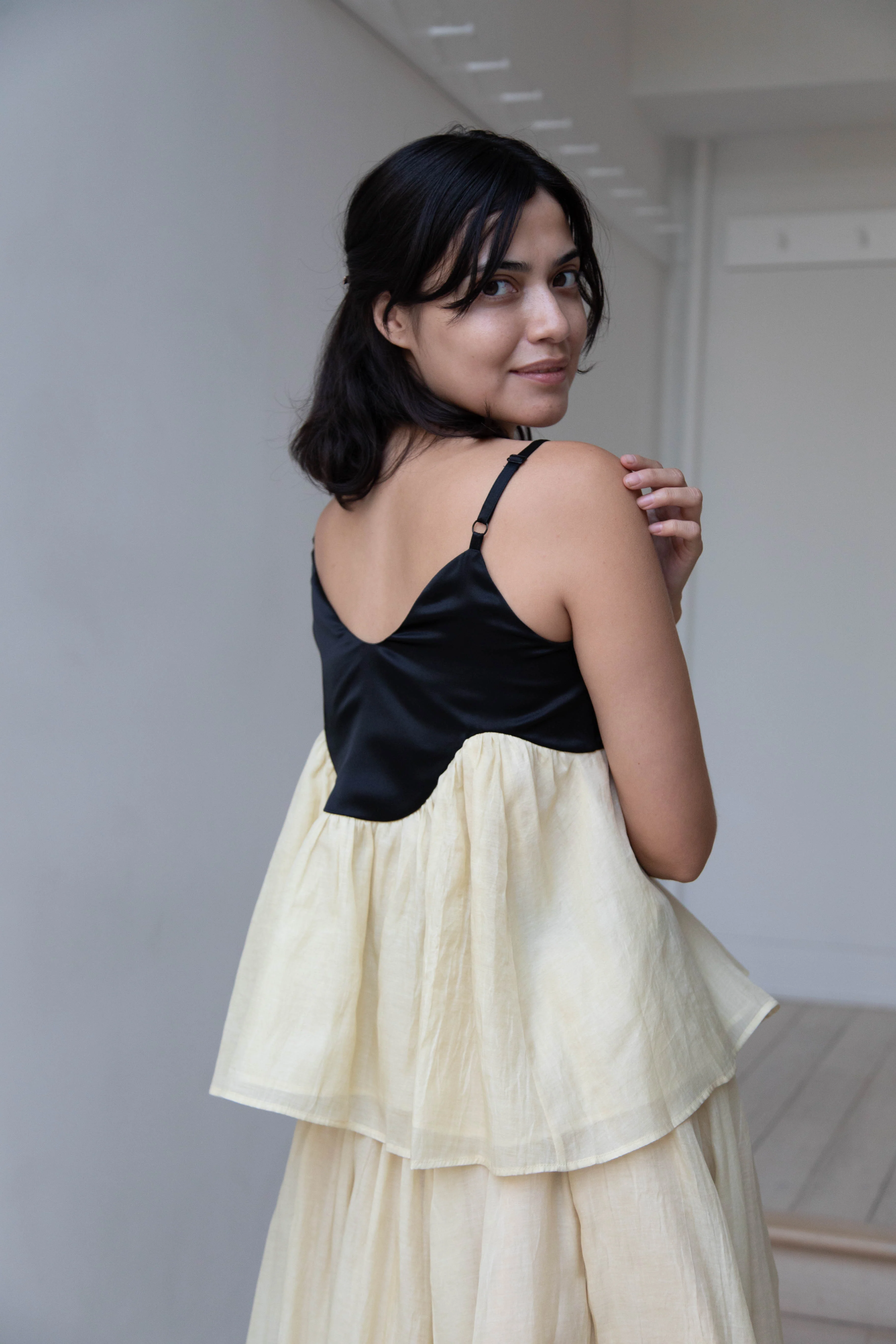 Renli Su | Cotton Silk Camisole in Powder Apricot - Image 4