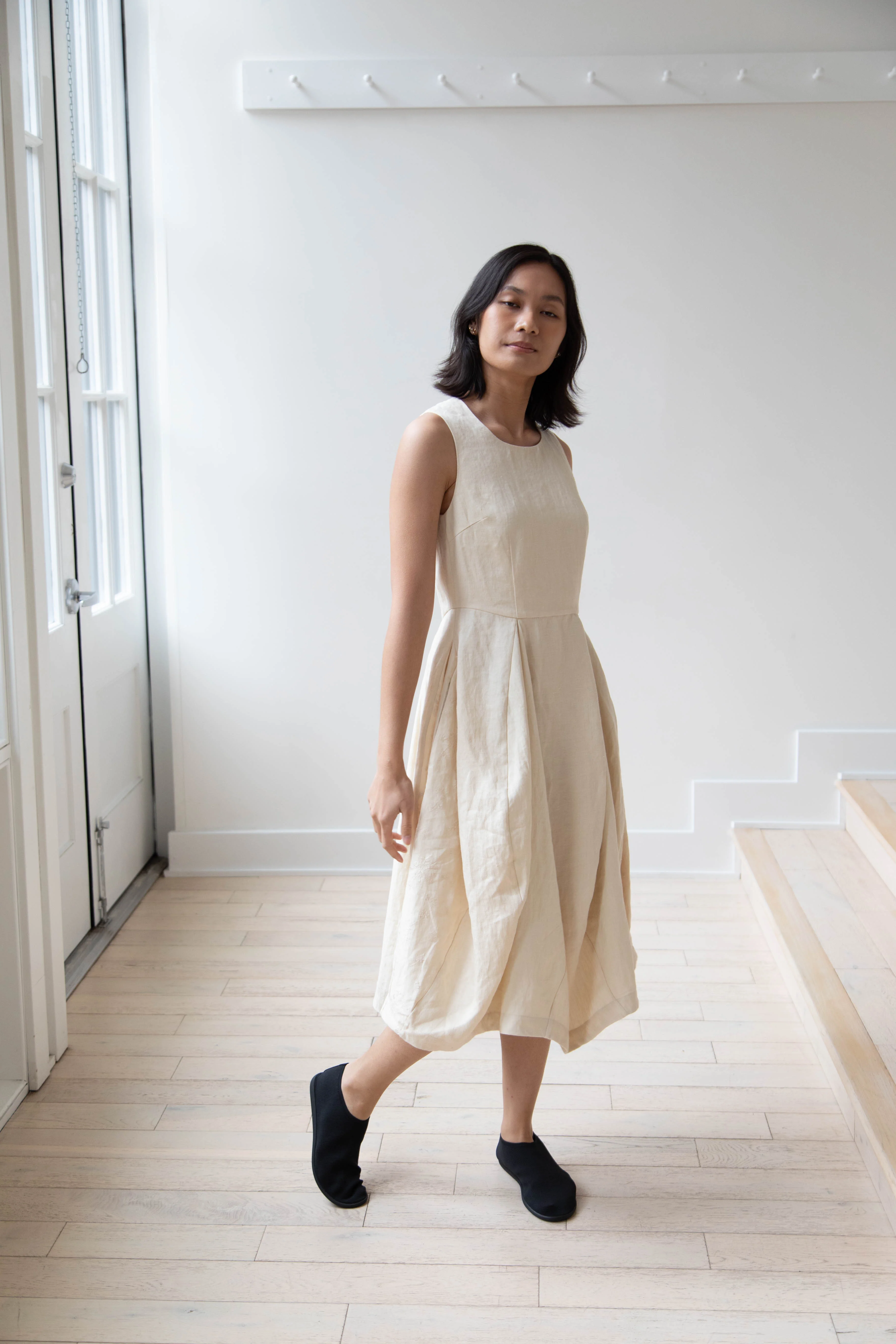Renli Su | Hemp Dress in Beige - Image 3