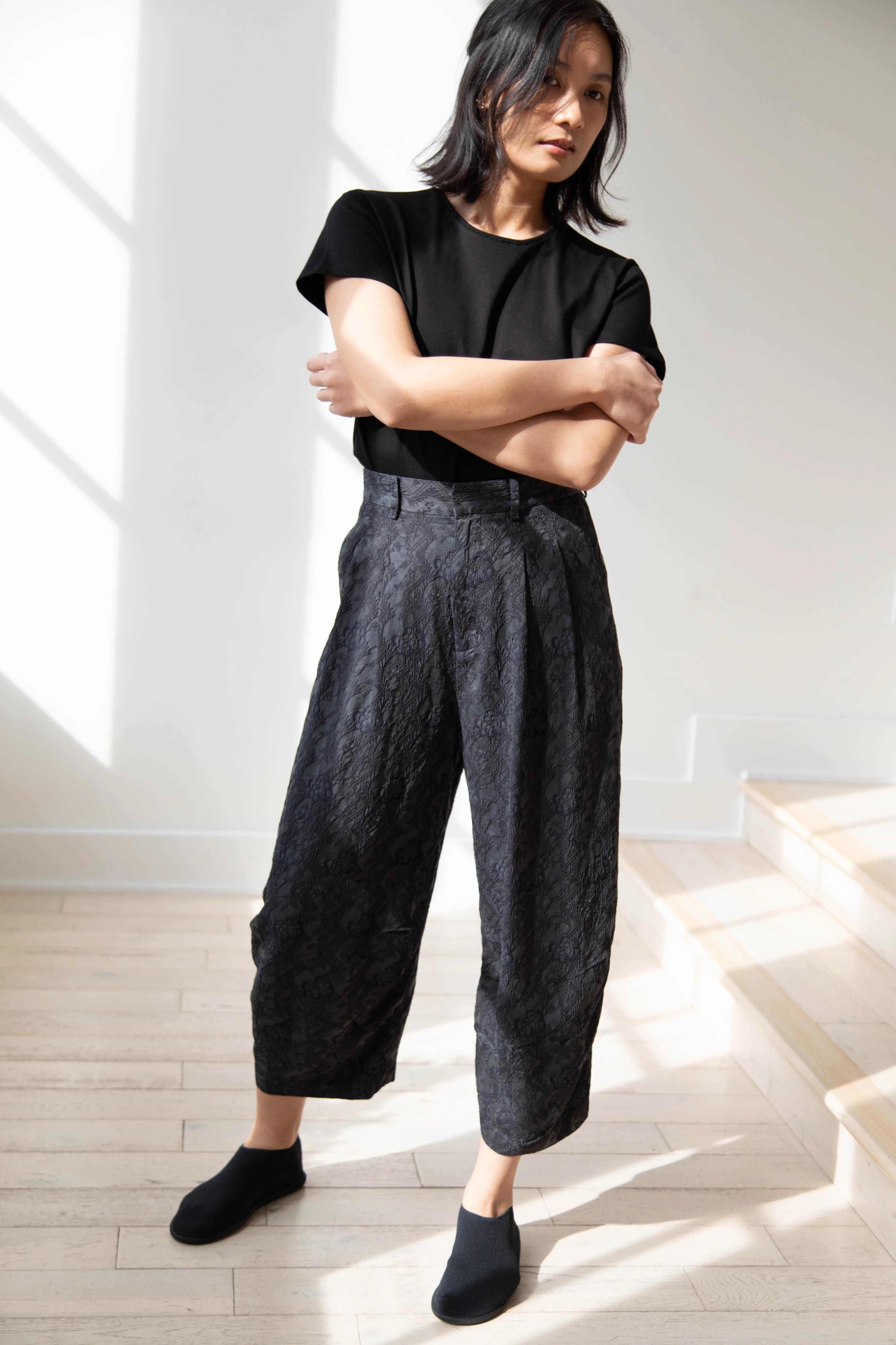 Renli Su | Jacquard Trousers in Black - Image 21