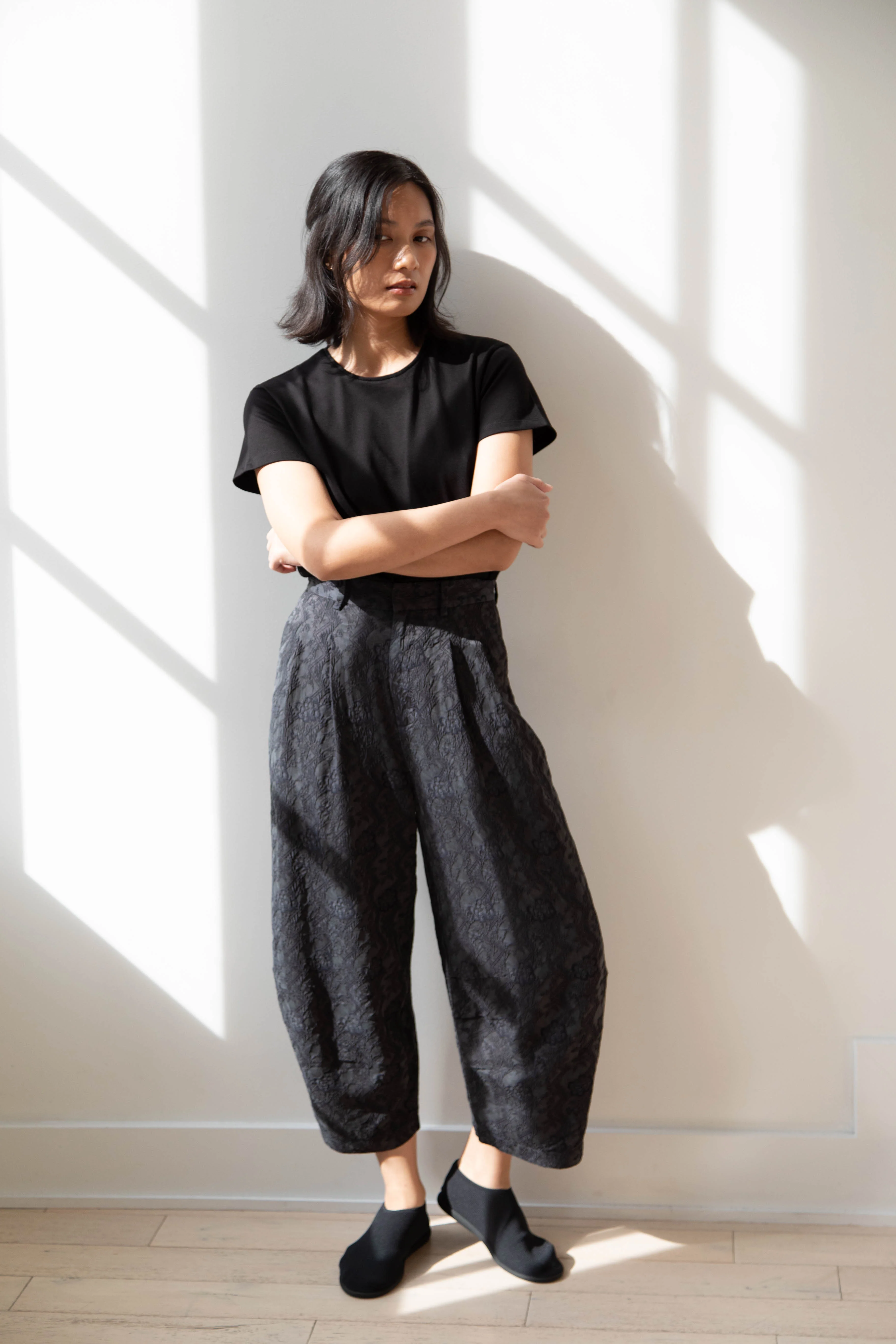 Renli Su | Jacquard Trousers in Black - Image 29