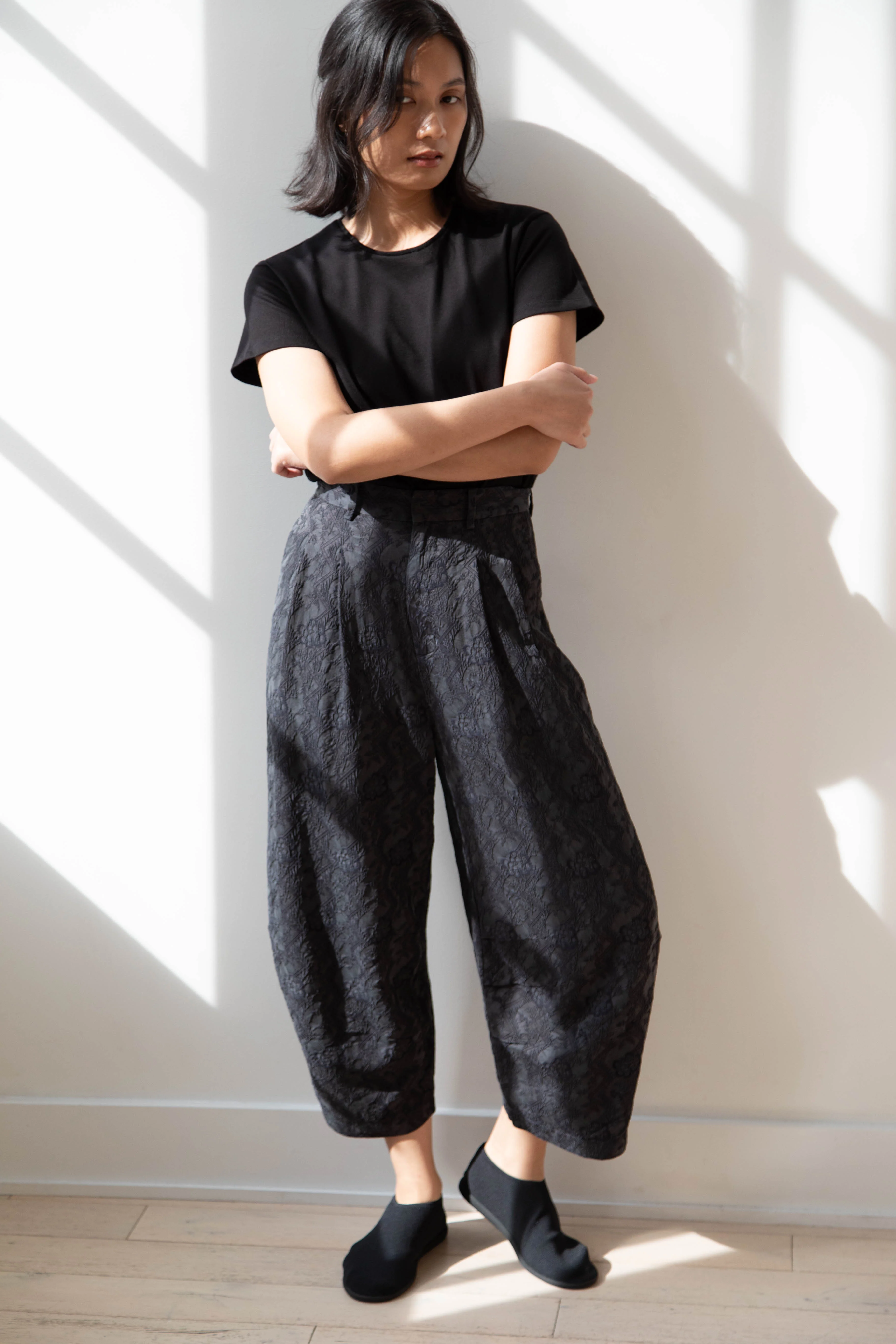 Renli Su | Jacquard Trousers in Black - Image 30