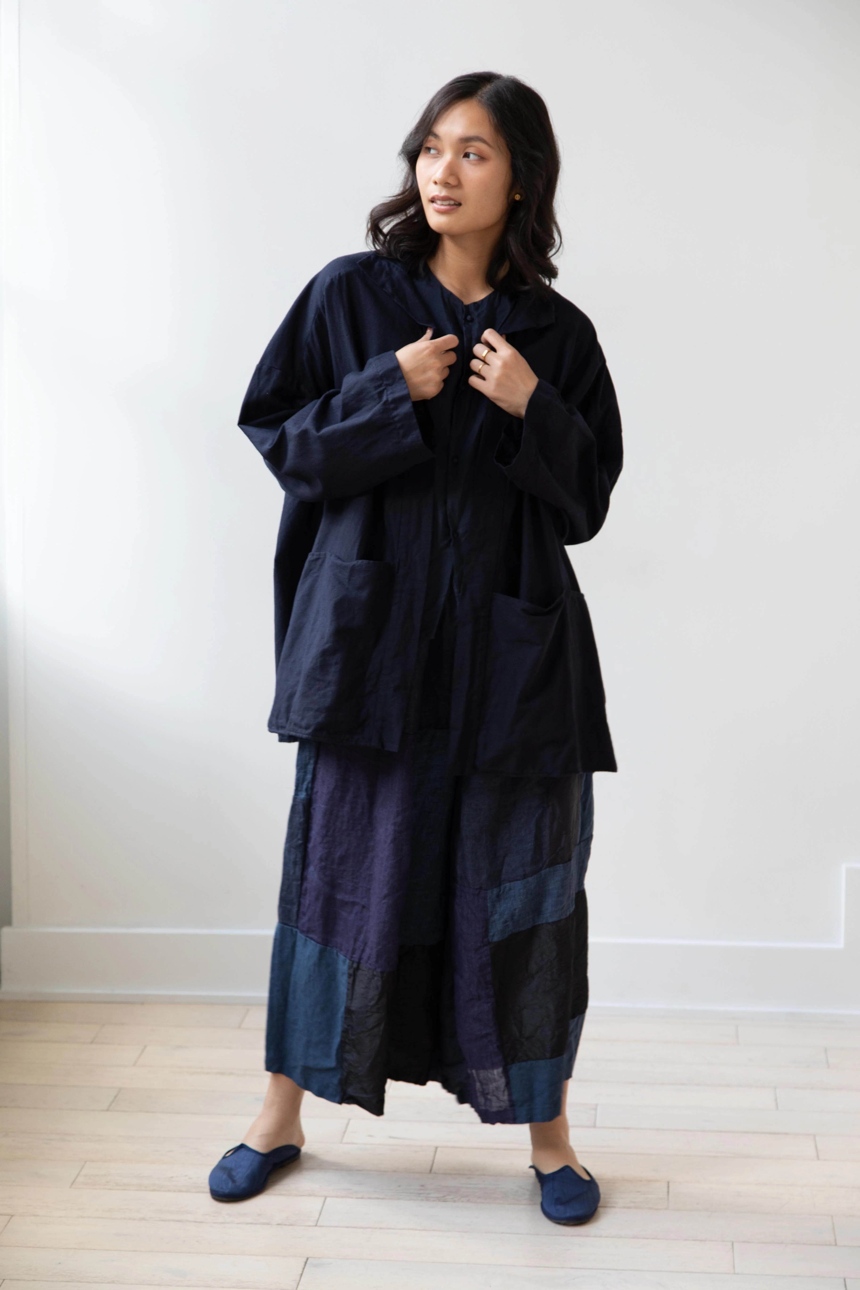 Risa Nakamura | Black Kohaze Jacket in Dark Blue - Image 10