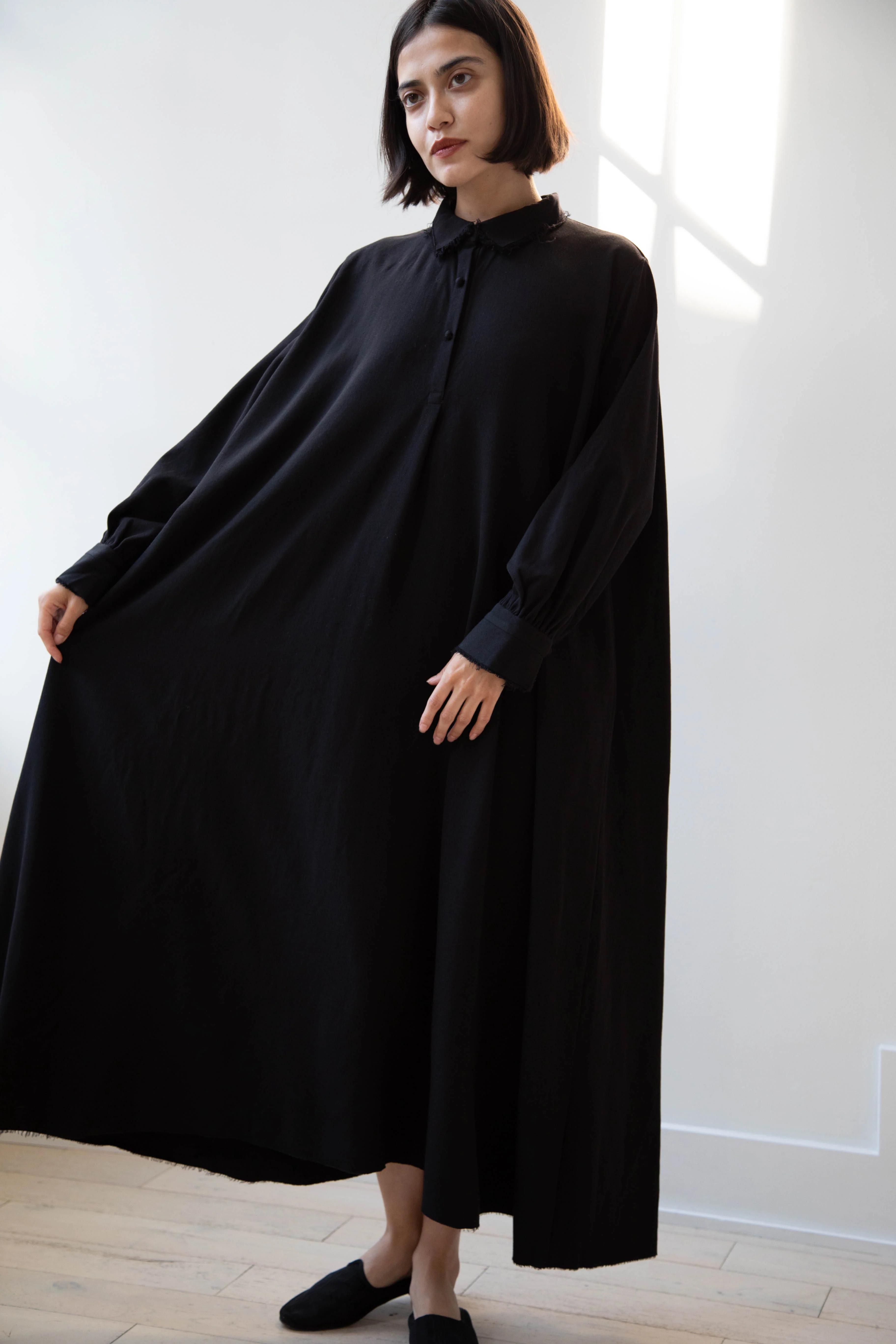 Risa Nakamura | Dress "C" in Washed Wool Gaberdine - Image 36