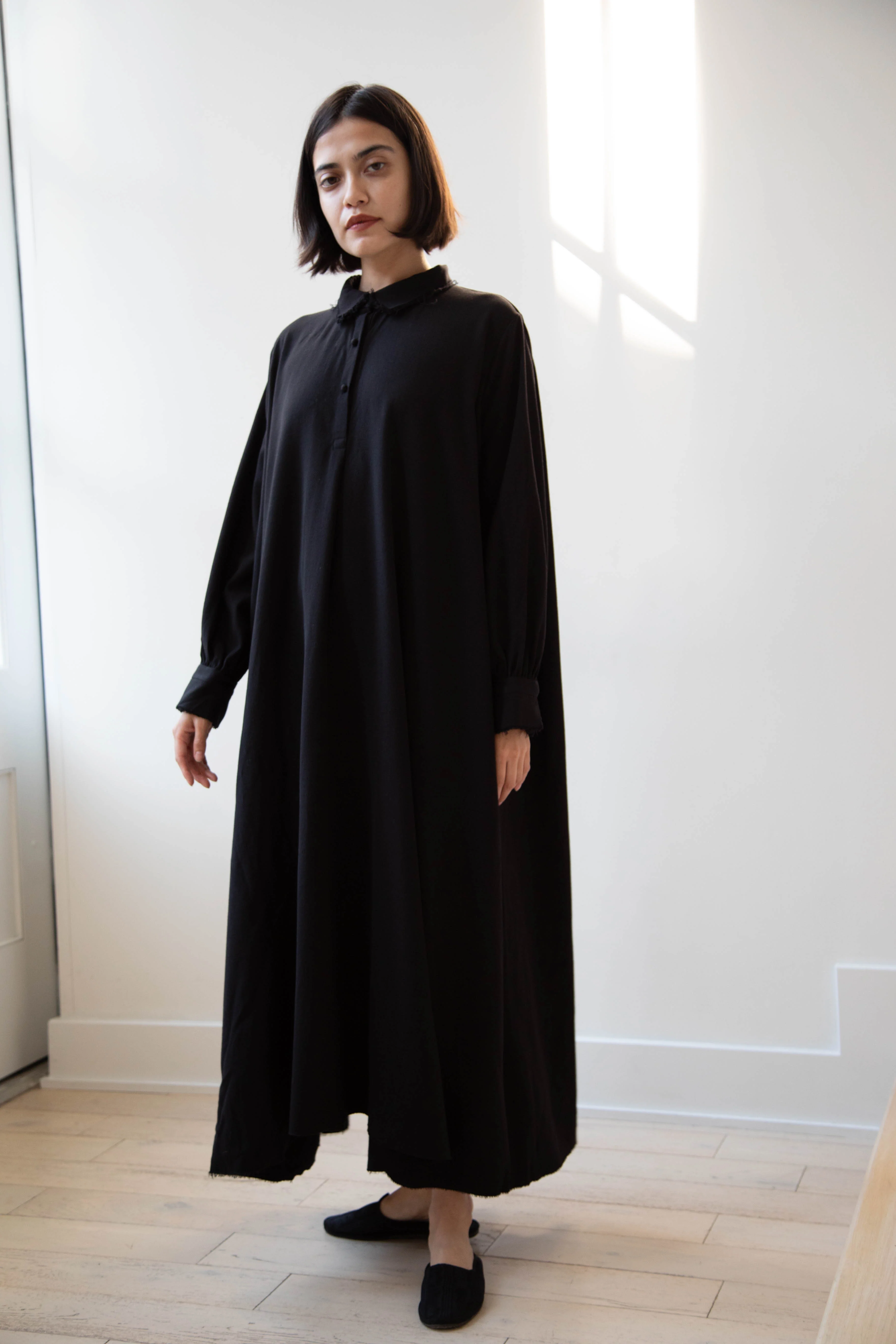 Risa Nakamura | Dress "C" in Washed Wool Gaberdine - Image 38