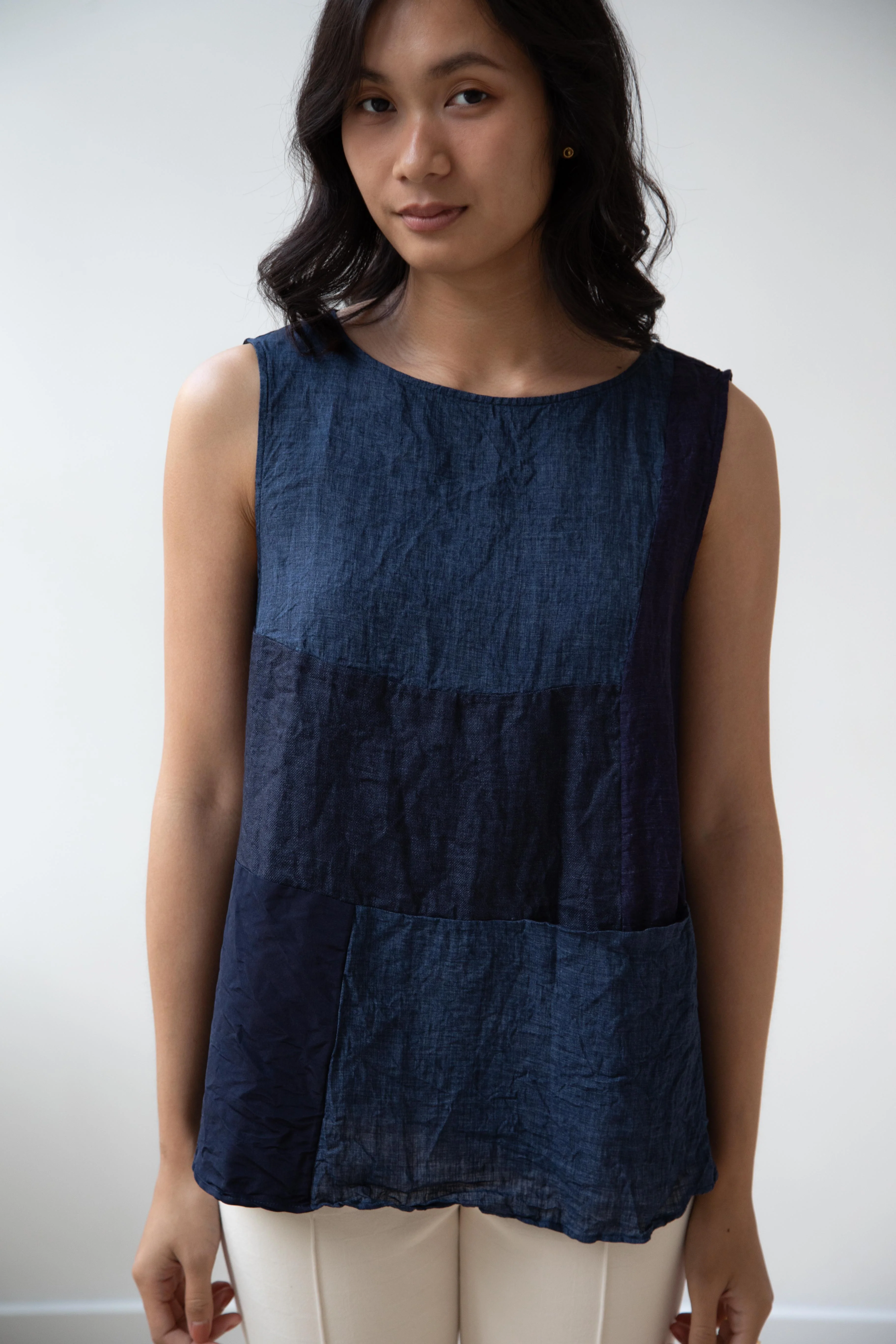 Risa Nakamura | Matsukaze Tank Top in Dark Blue - Image 15