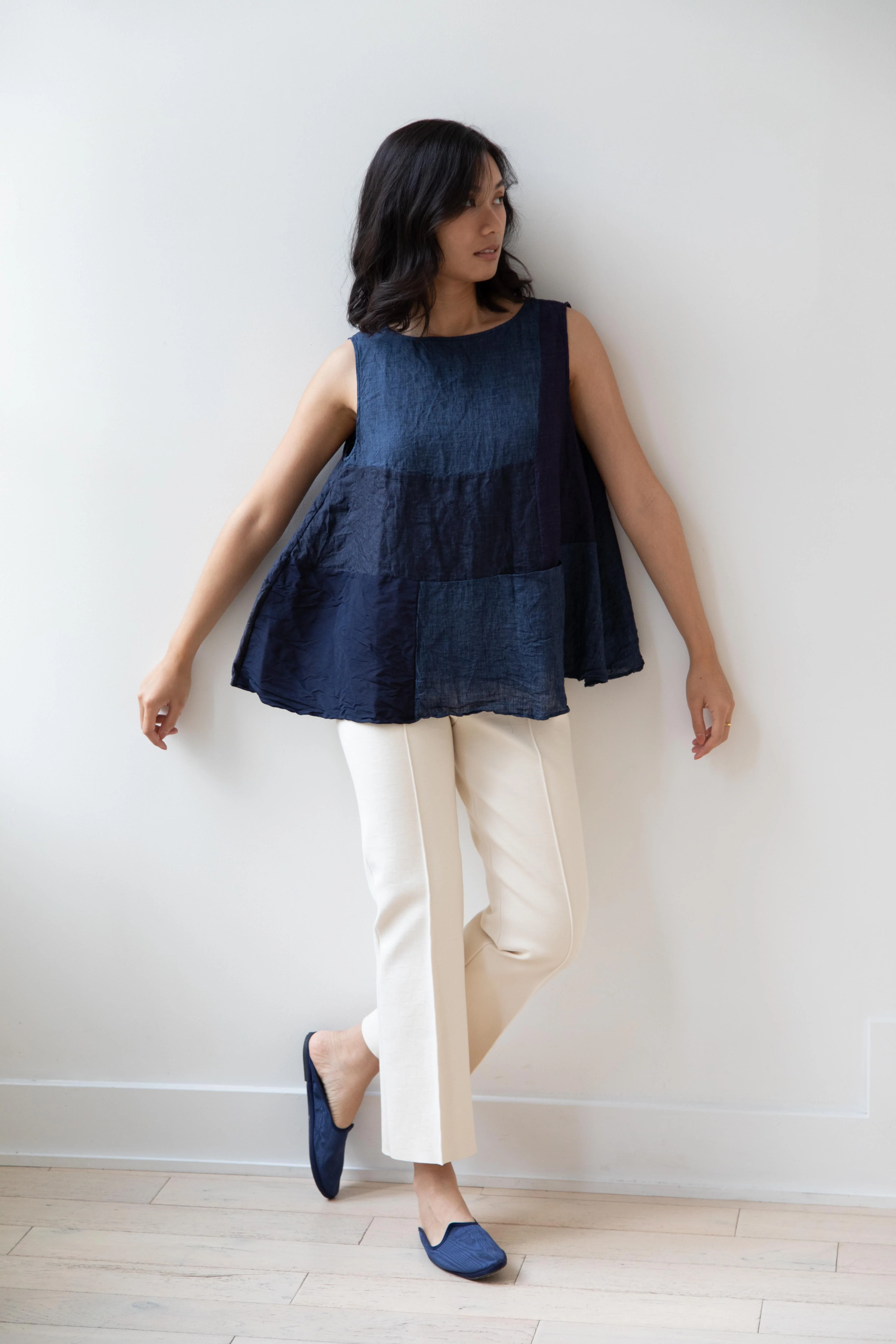 Risa Nakamura | Matsukaze Tank Top in Dark Blue - Image 4