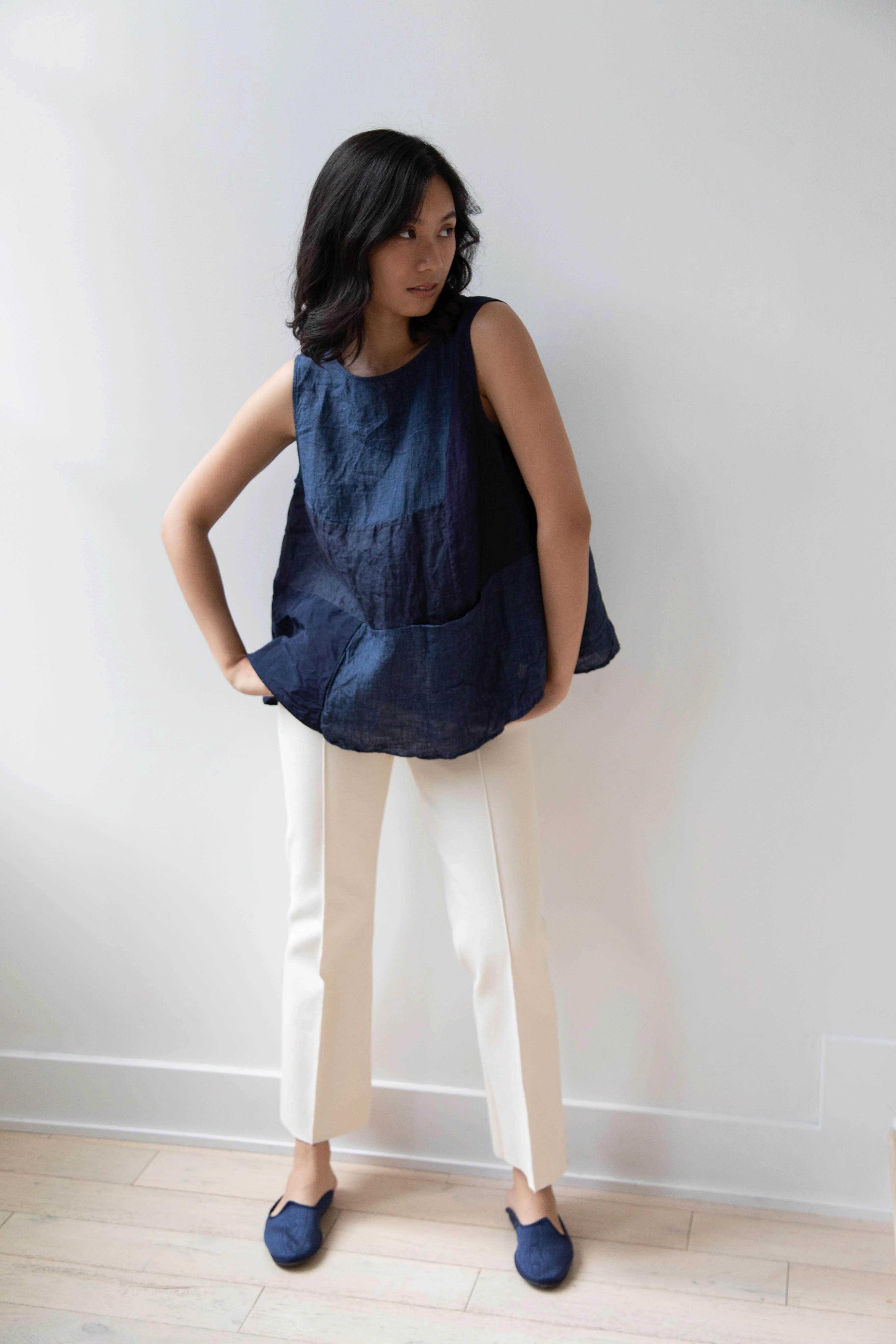 Risa Nakamura | Matsukaze Tank Top in Dark Blue - Image 9
