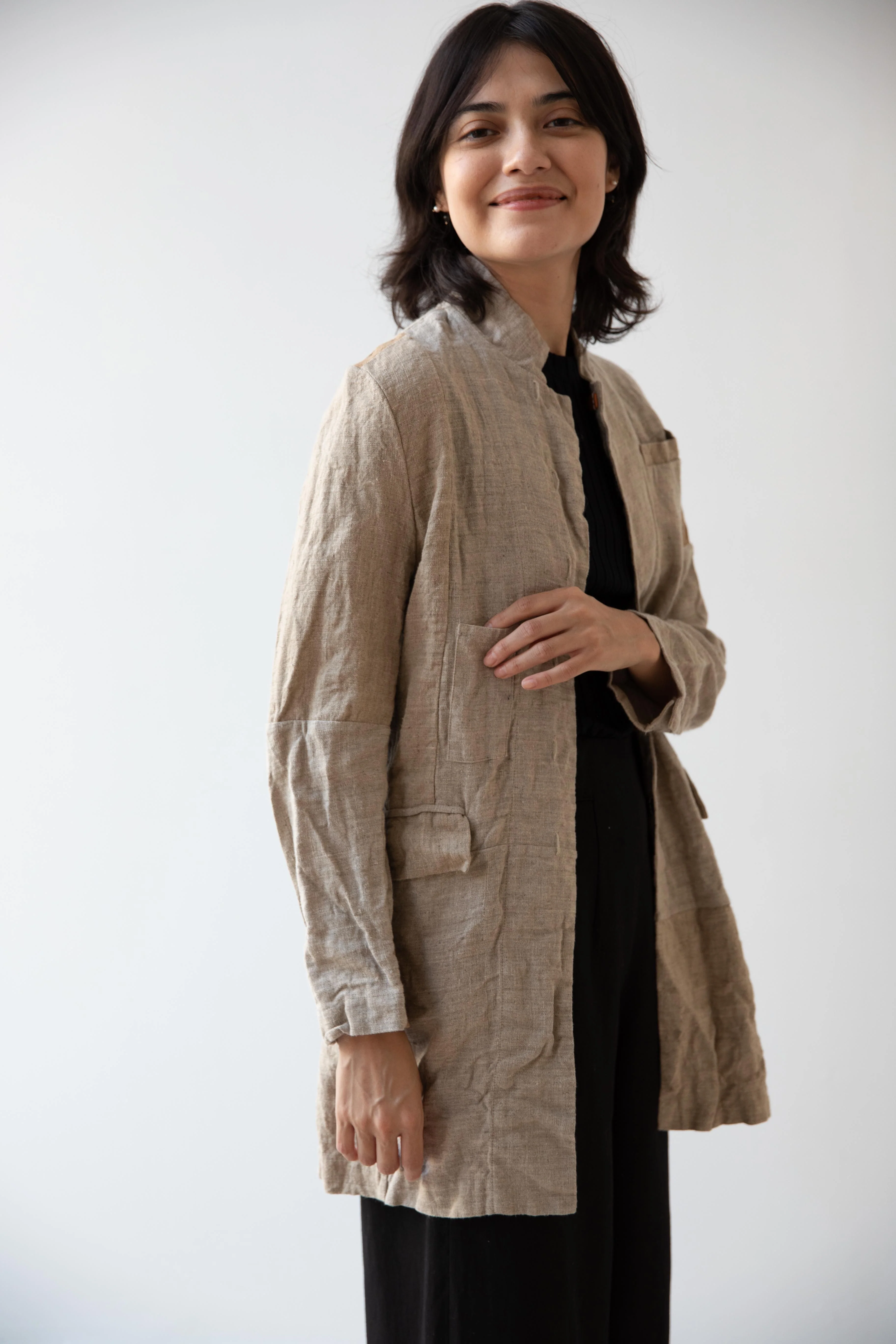 Risa Nakamura | Patchwork Jacket in Natural - Image 18