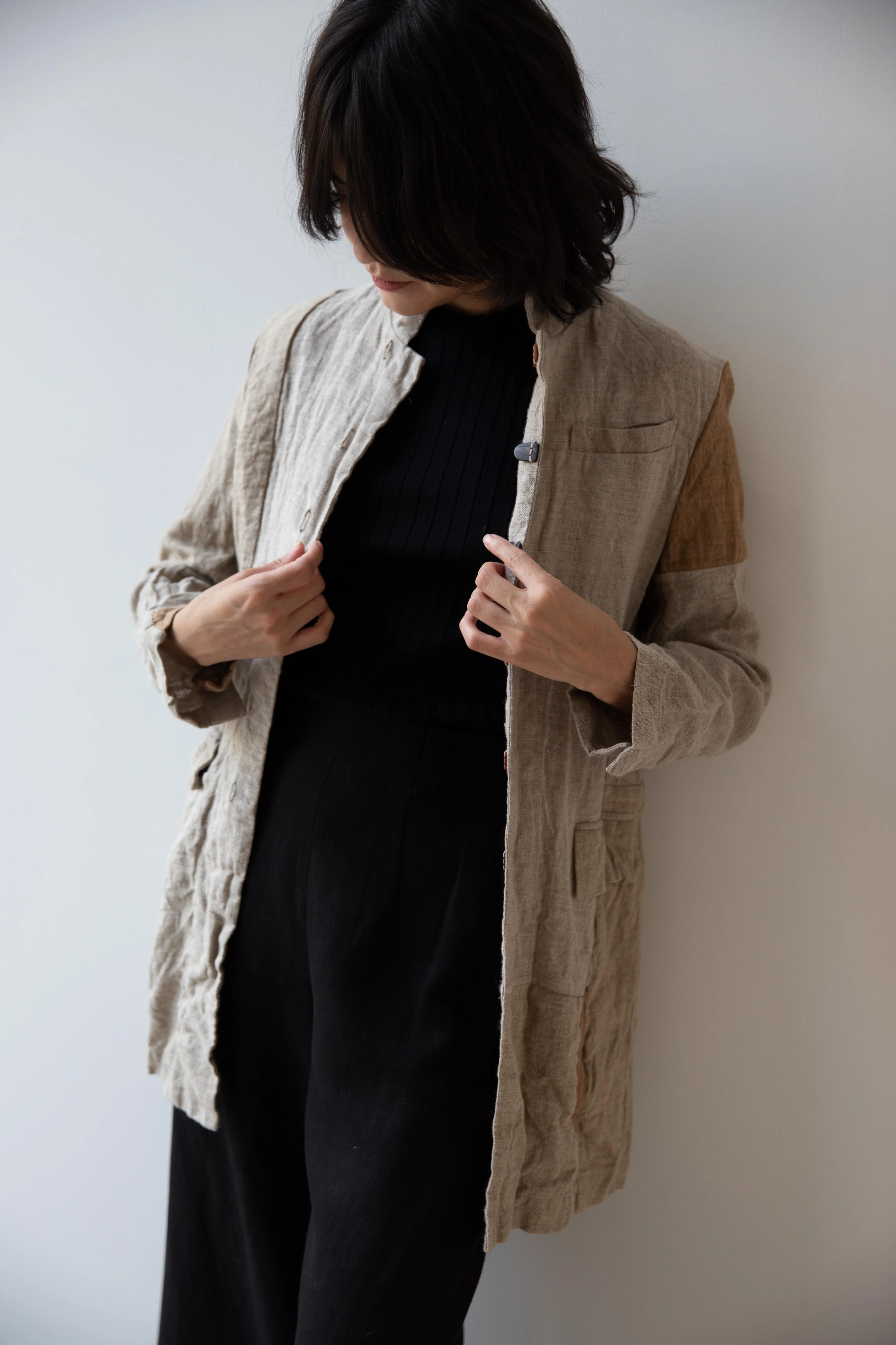 Risa Nakamura | Patchwork Jacket in Natural - Image 22