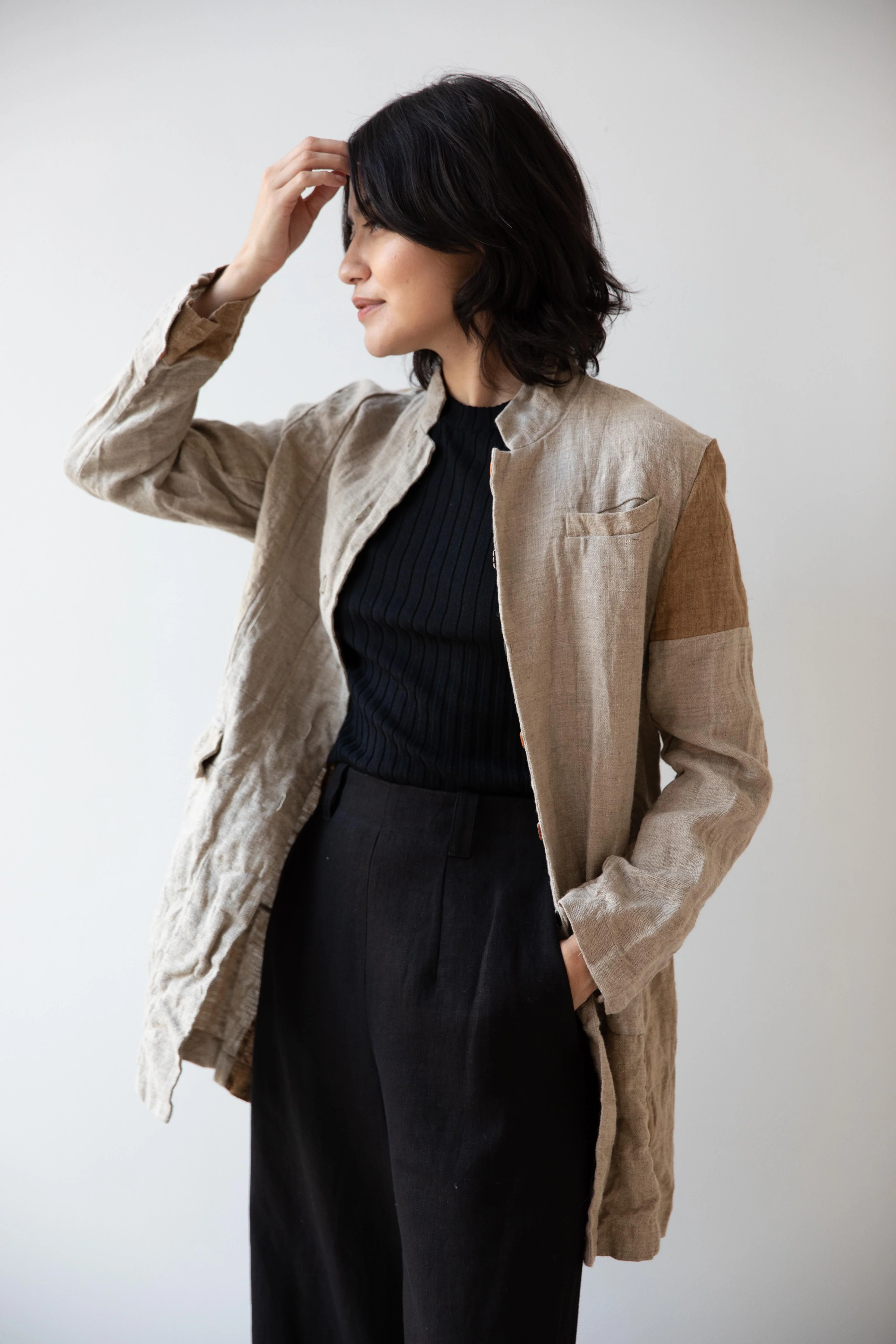 Risa Nakamura | Patchwork Jacket in Natural - Image 8