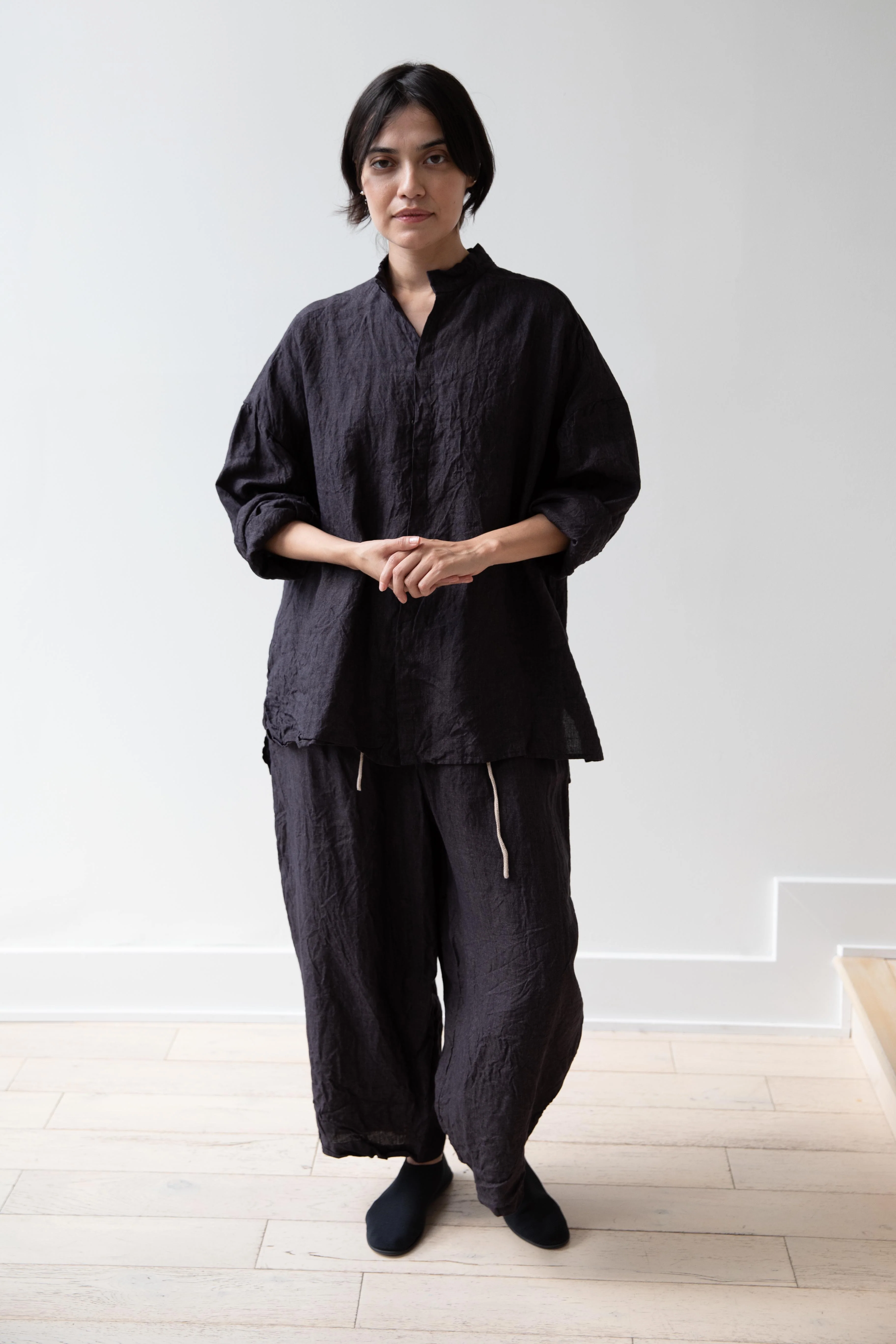 Risa Nakamura | Ren Lotus Shirt in Black - Image 14