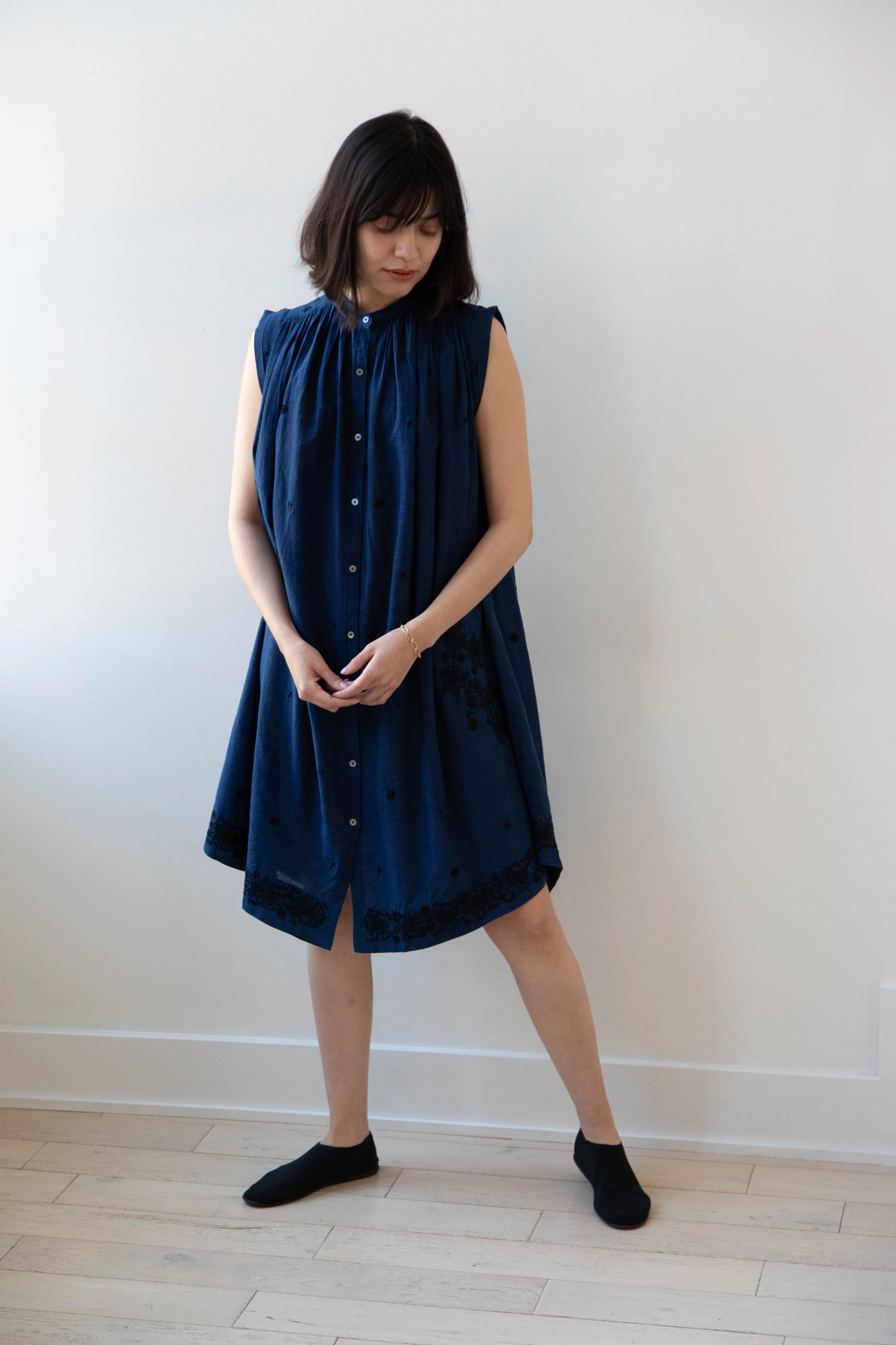 Rubia & Neel | Athena Embroidered Dress in Indigo - Image 20