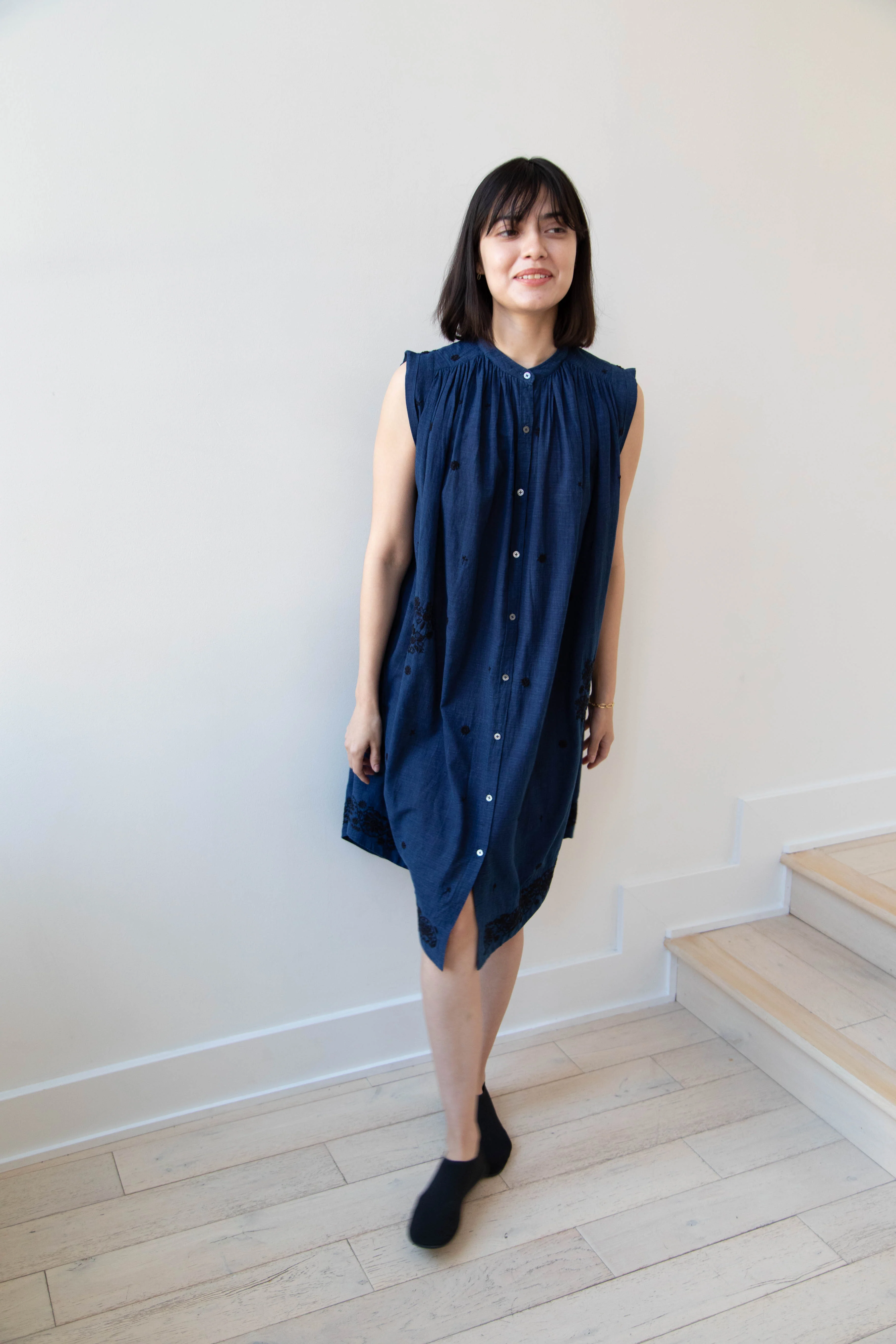 Rubia & Neel | Athena Embroidered Dress in Indigo - Image 25