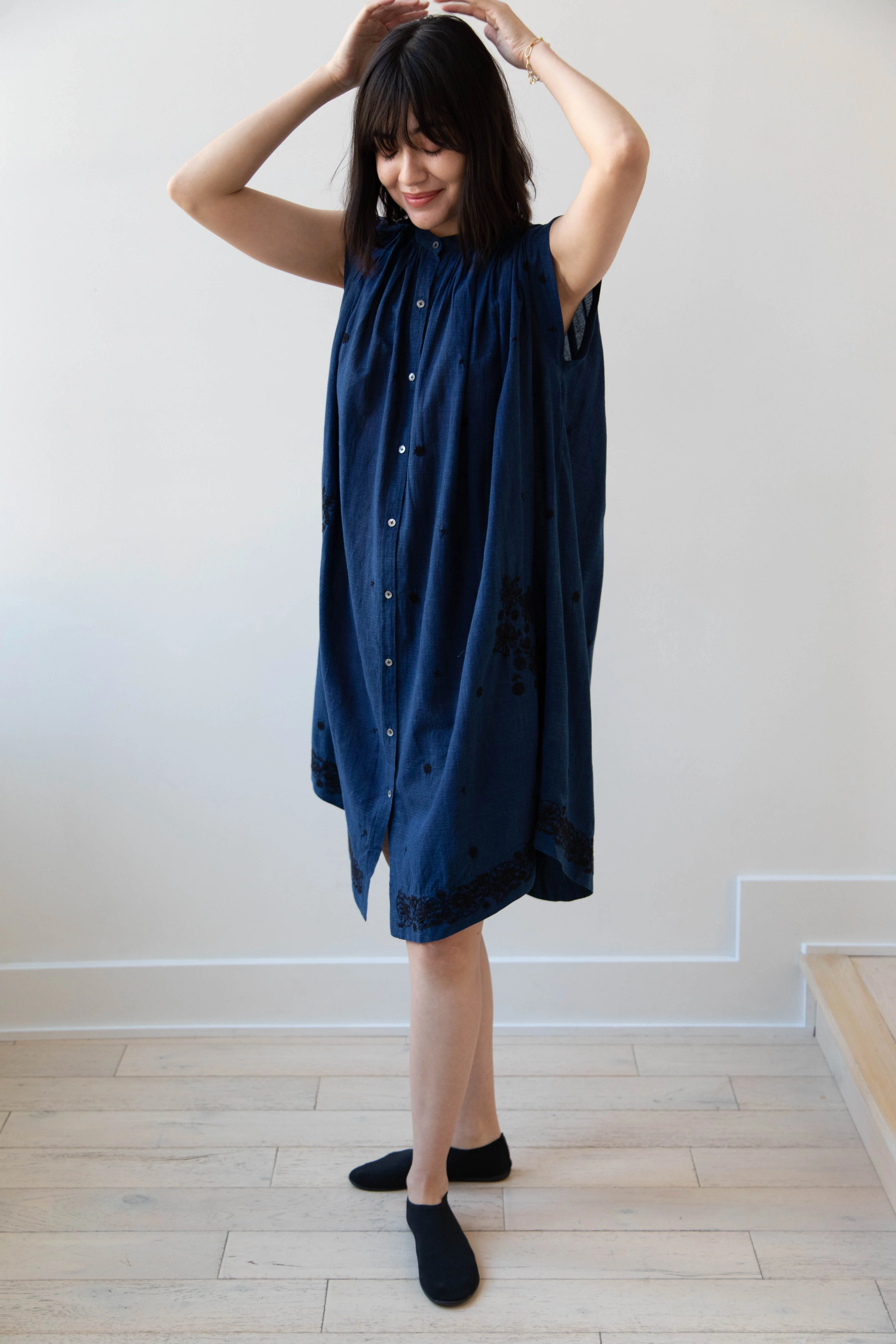 Rubia & Neel | Athena Embroidered Dress in Indigo - Image 29
