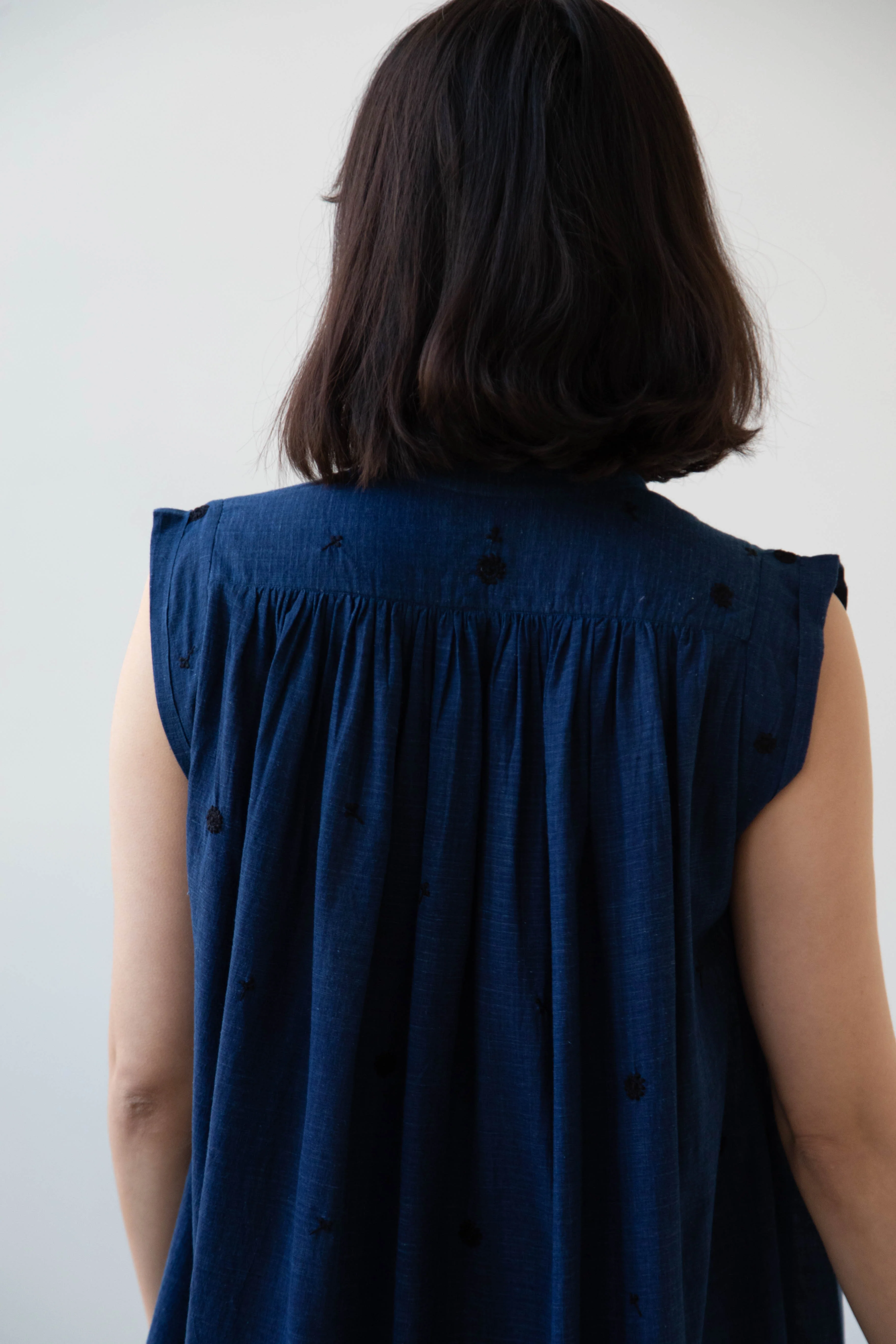 Rubia & Neel | Athena Embroidered Dress in Indigo - Image 5