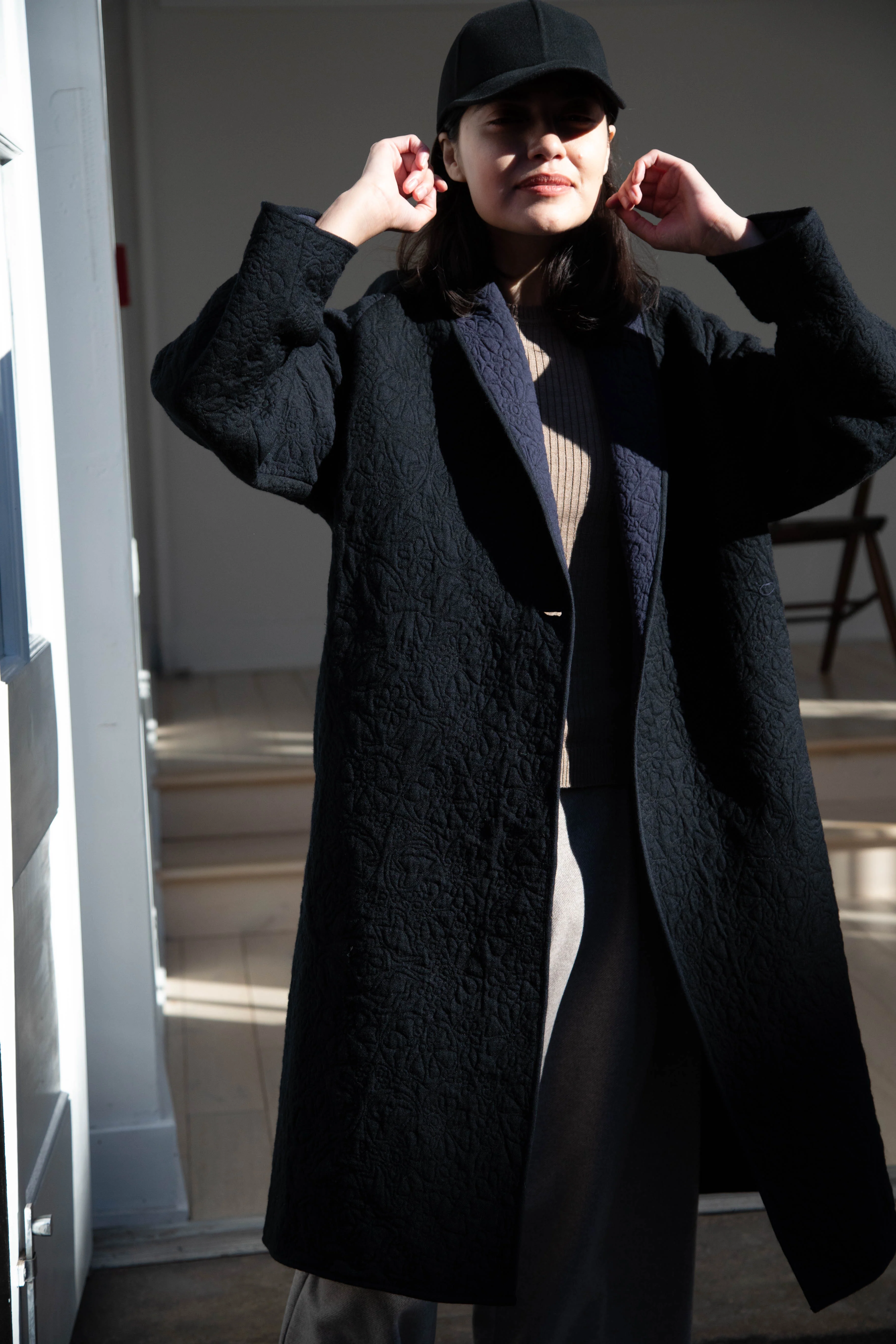 Rubia & Neel | Sofia Coat in Black & Indigo - Image 16