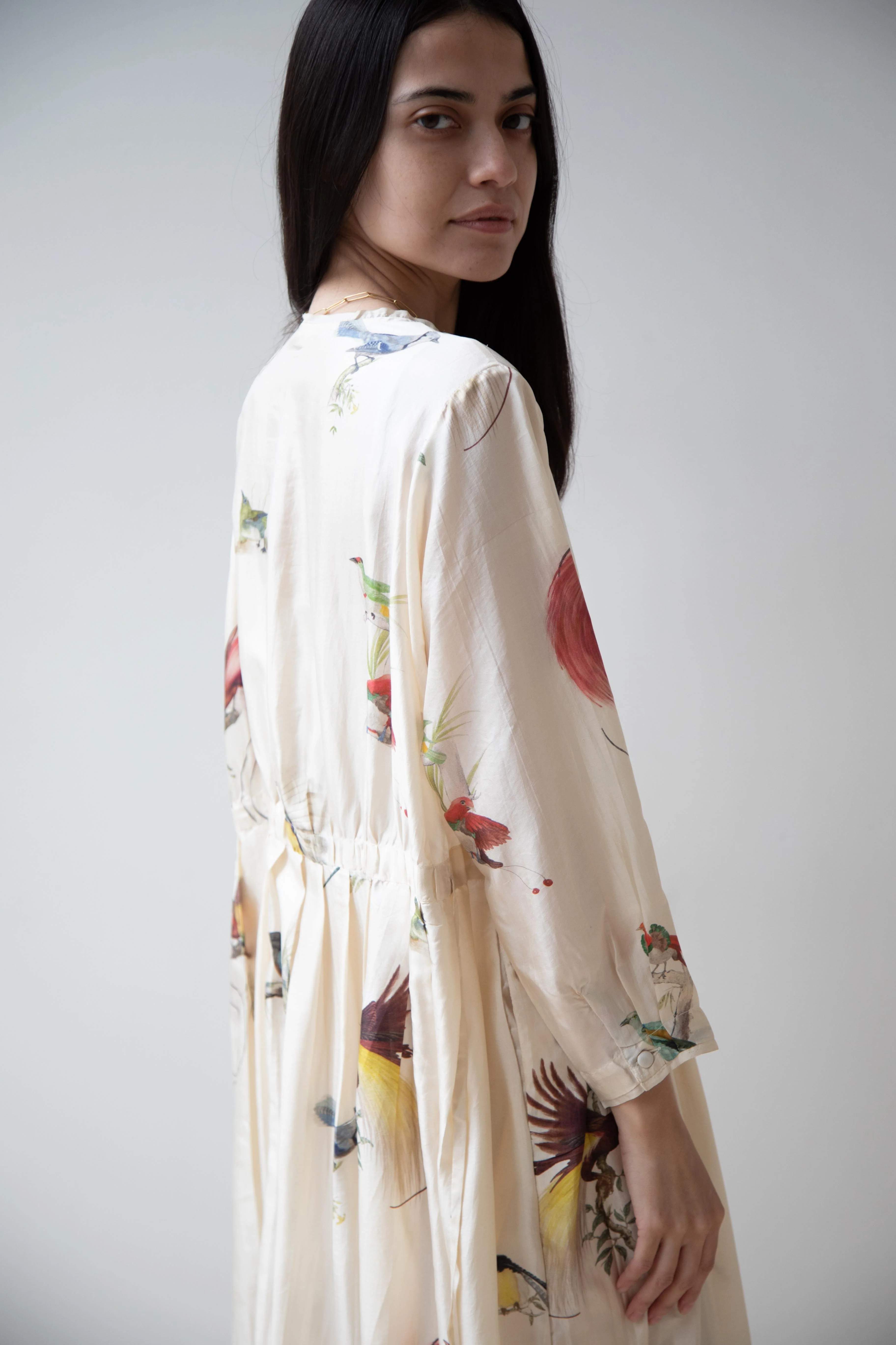 Runaway Bicycle | Bird of Paradise Silk Dress - Image 28