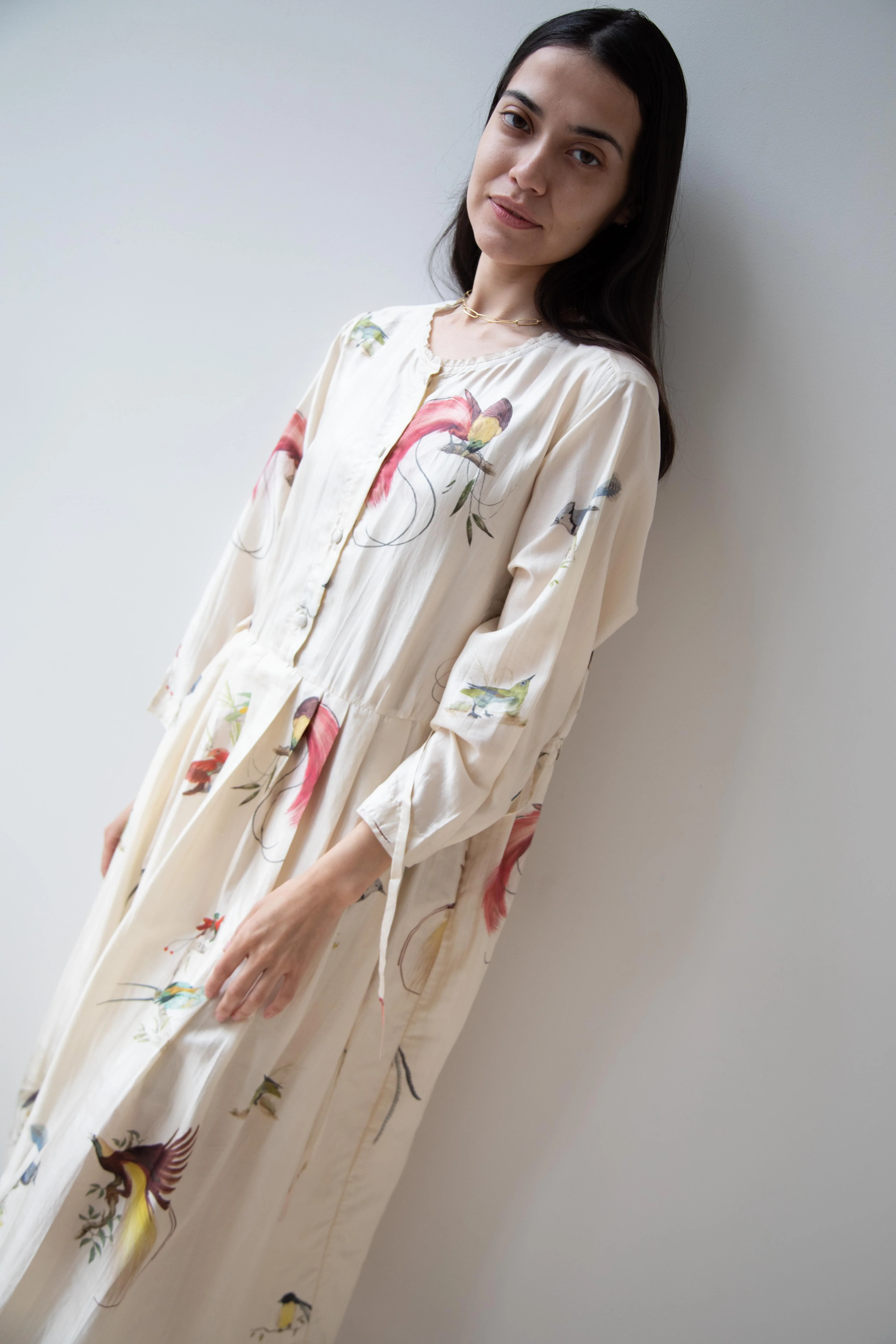 Runaway Bicycle | Bird of Paradise Silk Dress - Image 30