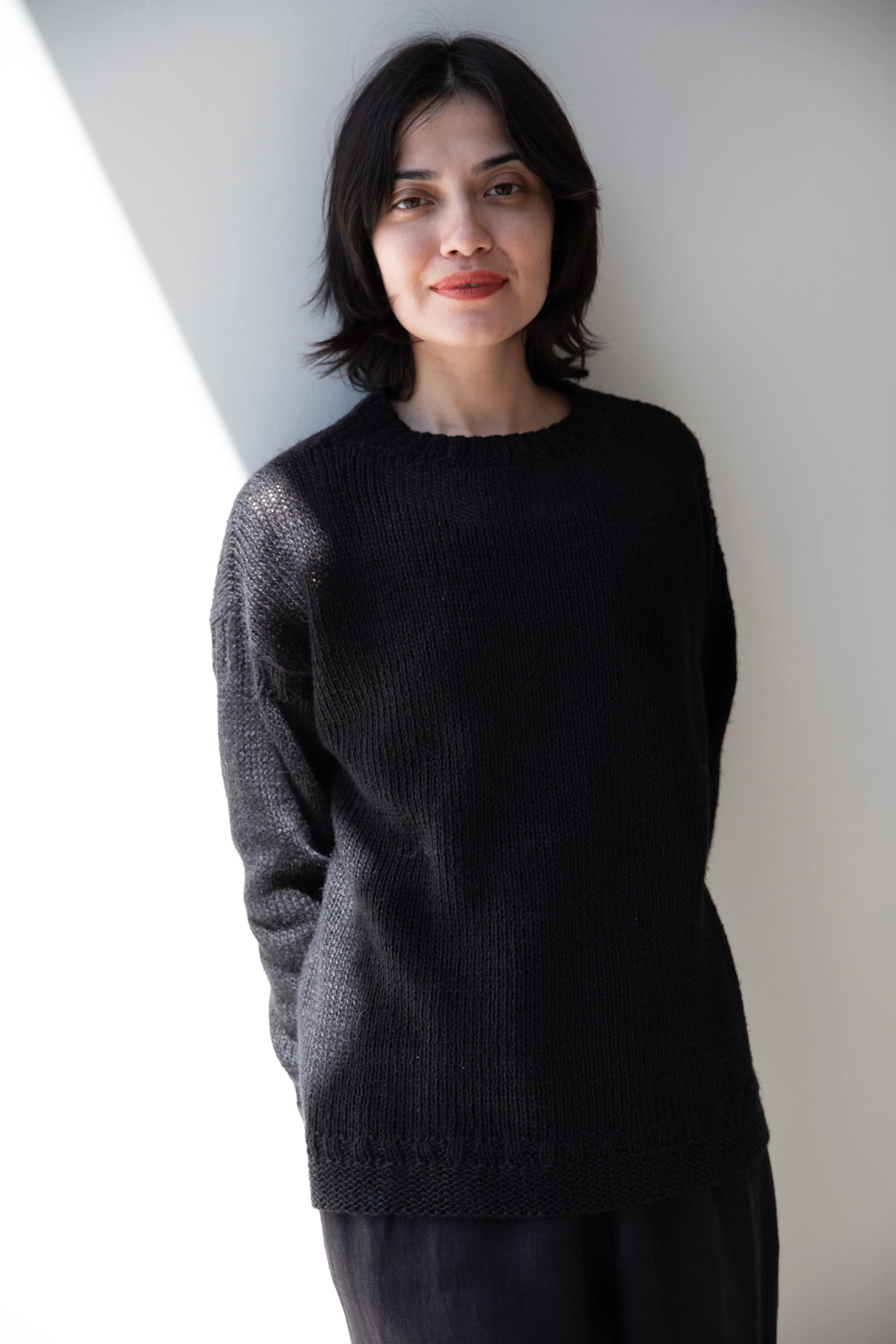 Samuel Snider | Guernsey Sweater in Black Hemp - Image 5