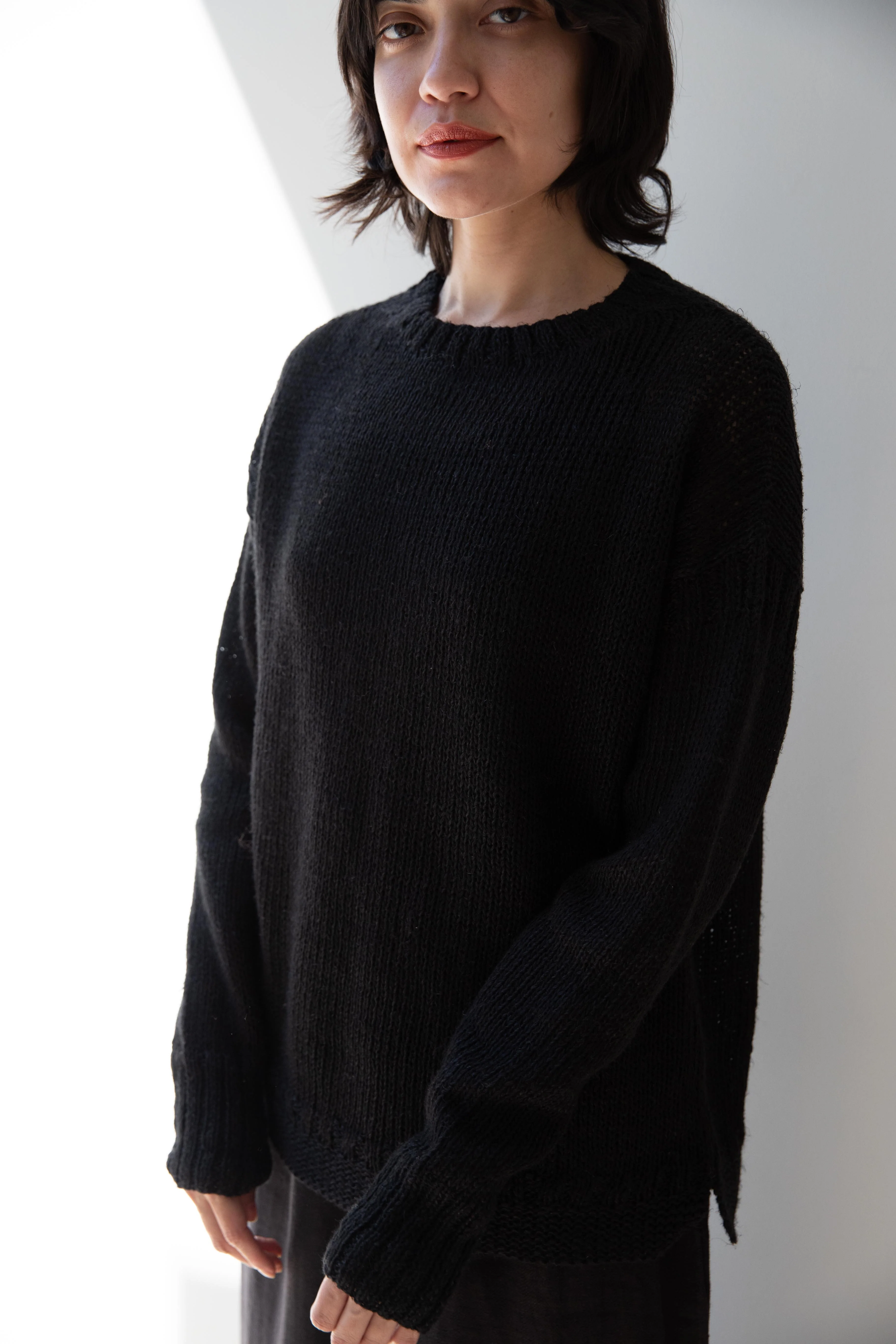 Samuel Snider | Guernsey Sweater in Black Hemp - Image 8