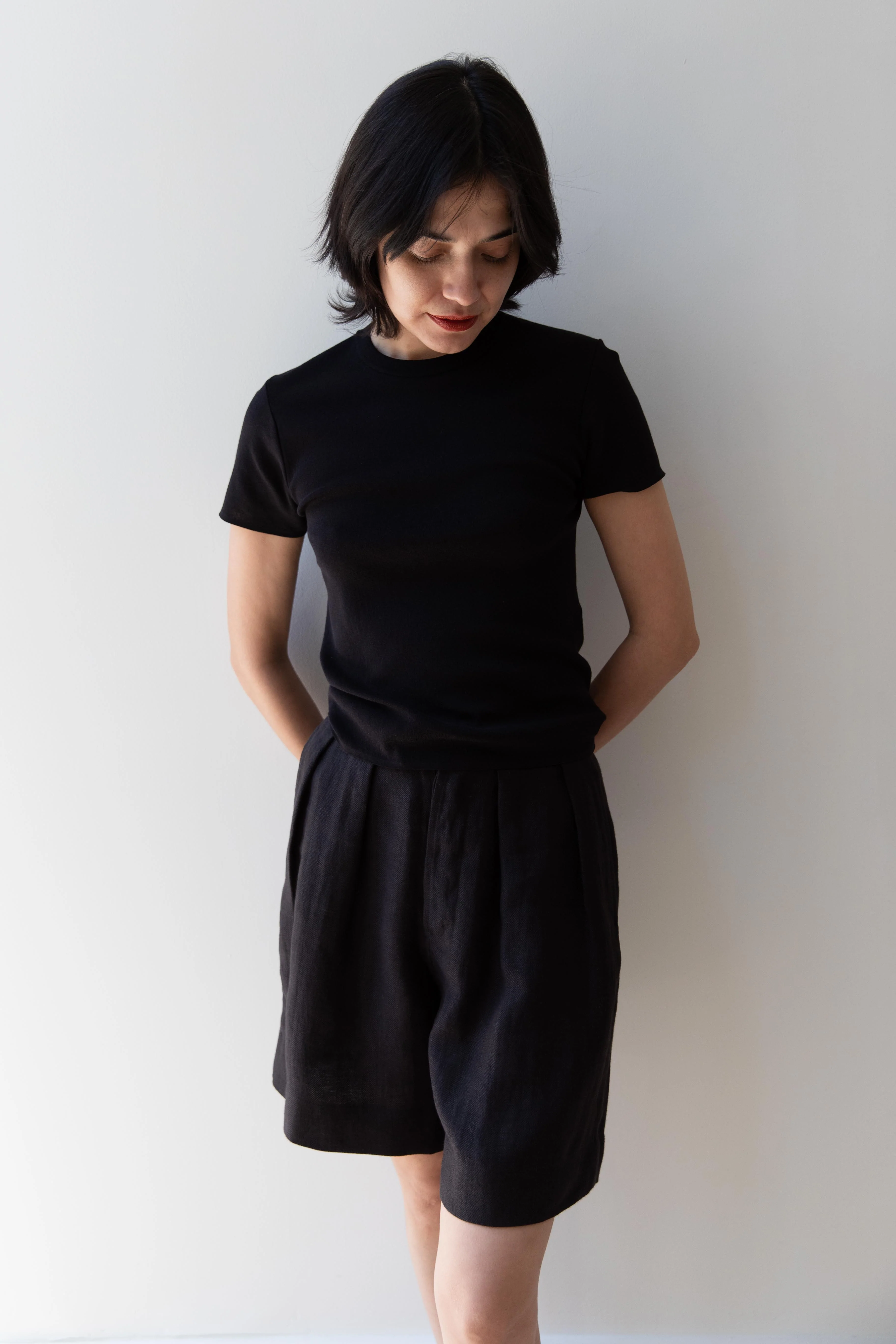 Samuel Snider | Triangle Shorts in Black Herringbone - Image 7