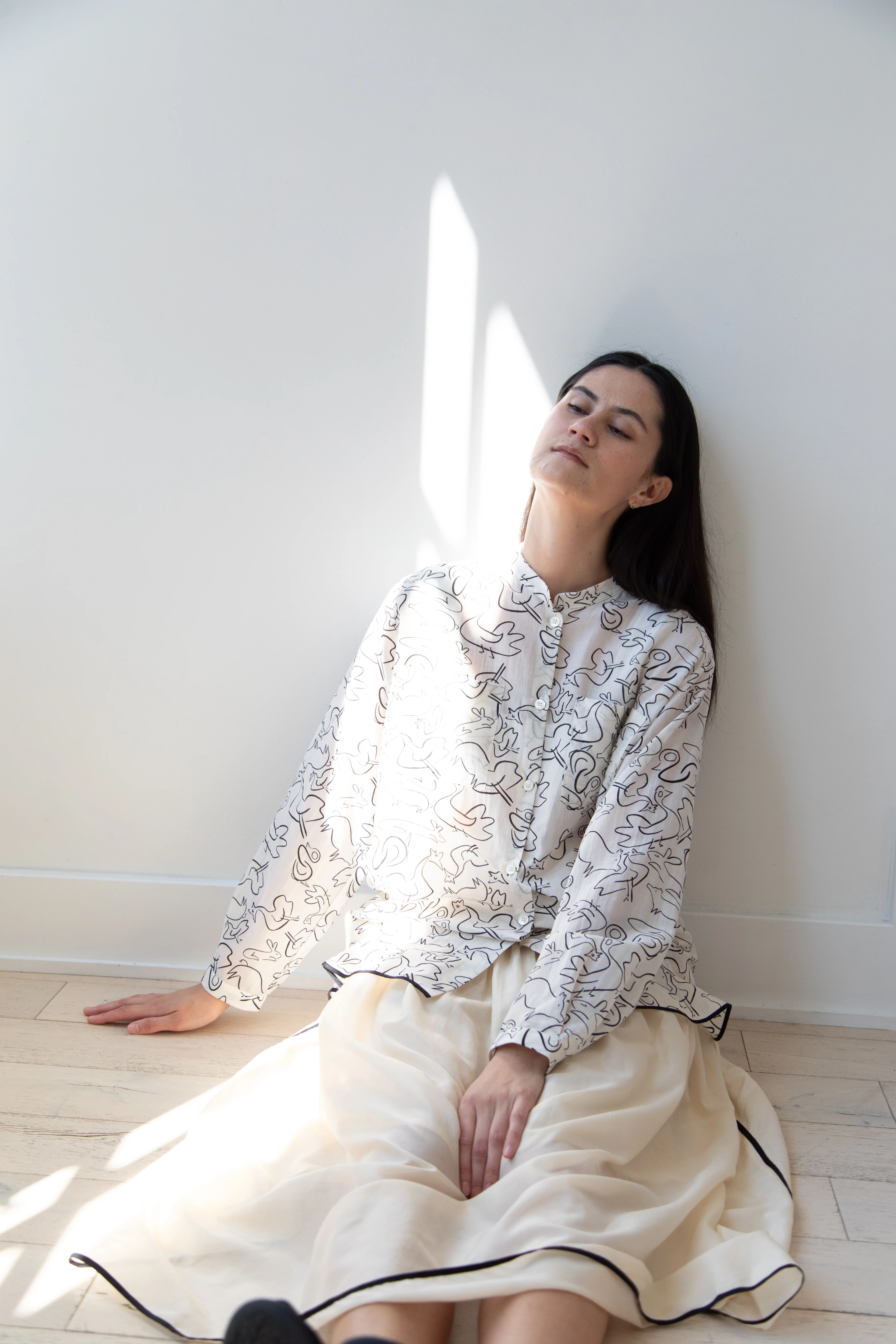 Sara Lanzi | Oversize Shirt in the Orwell Print - Image 35