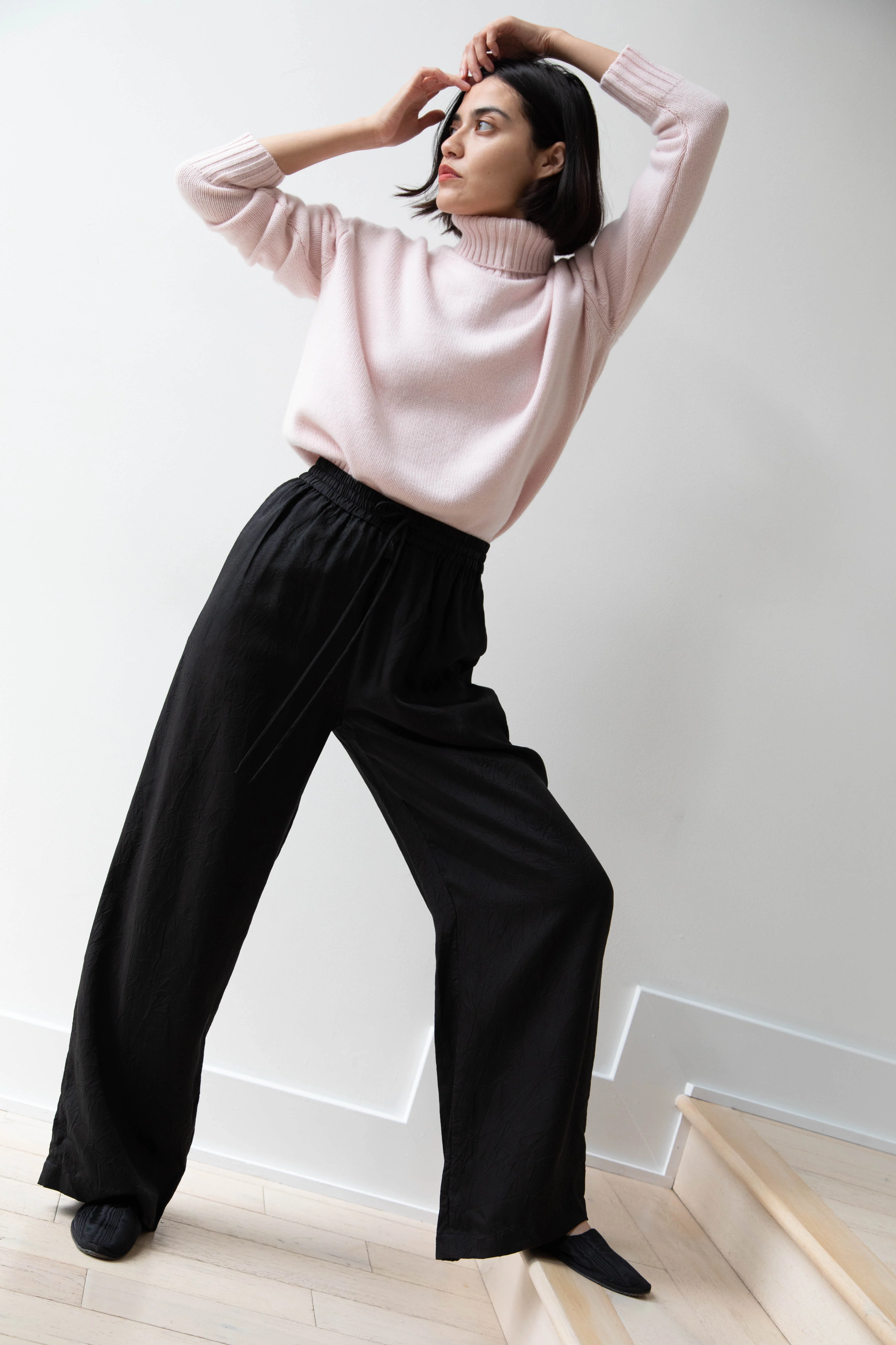 Sayaka Davis | Pull On Pants in Black Cupro - Image 12