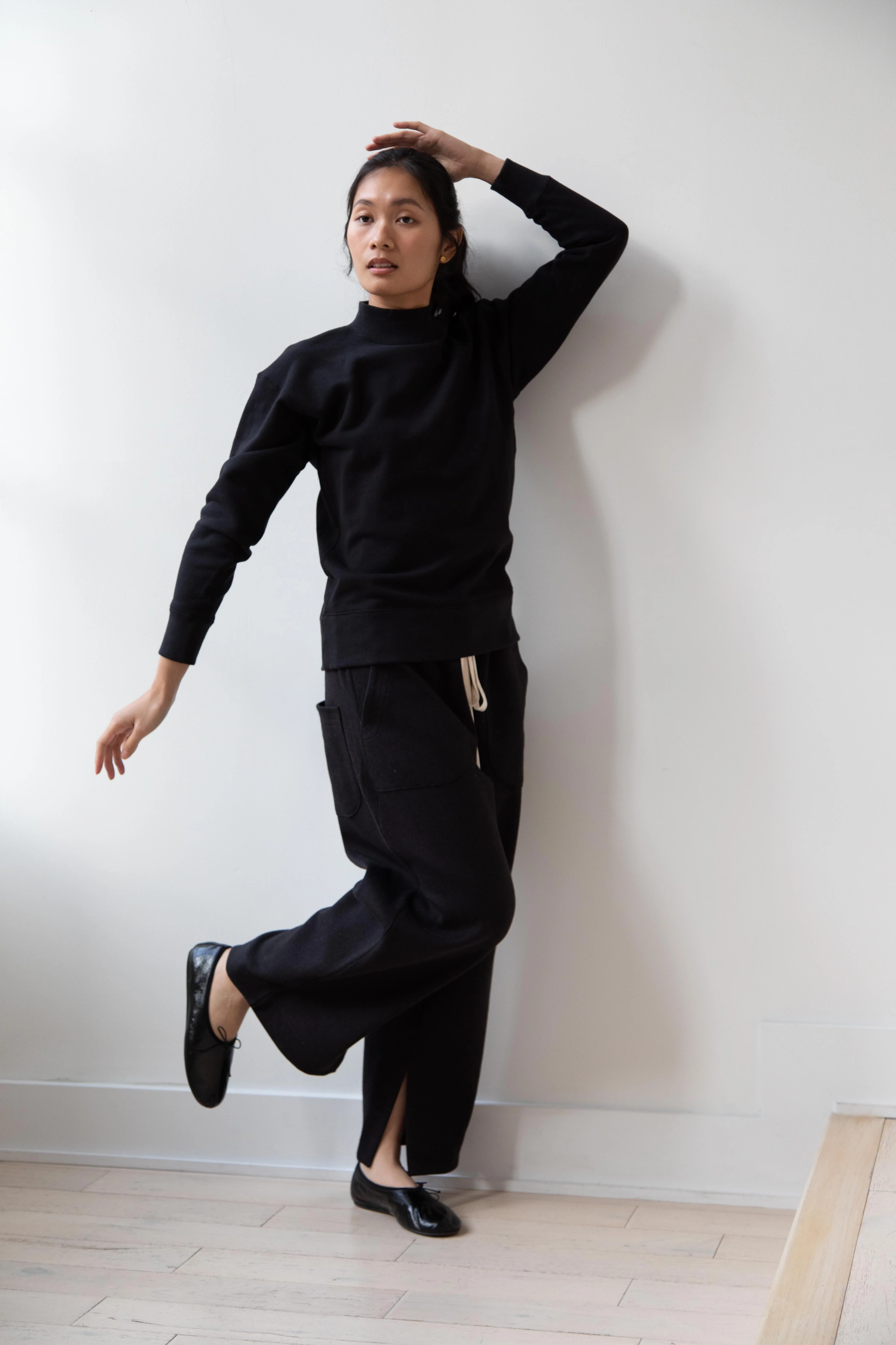 Seventyfive | Drawstring Knit Trousers in Jet - Image 16