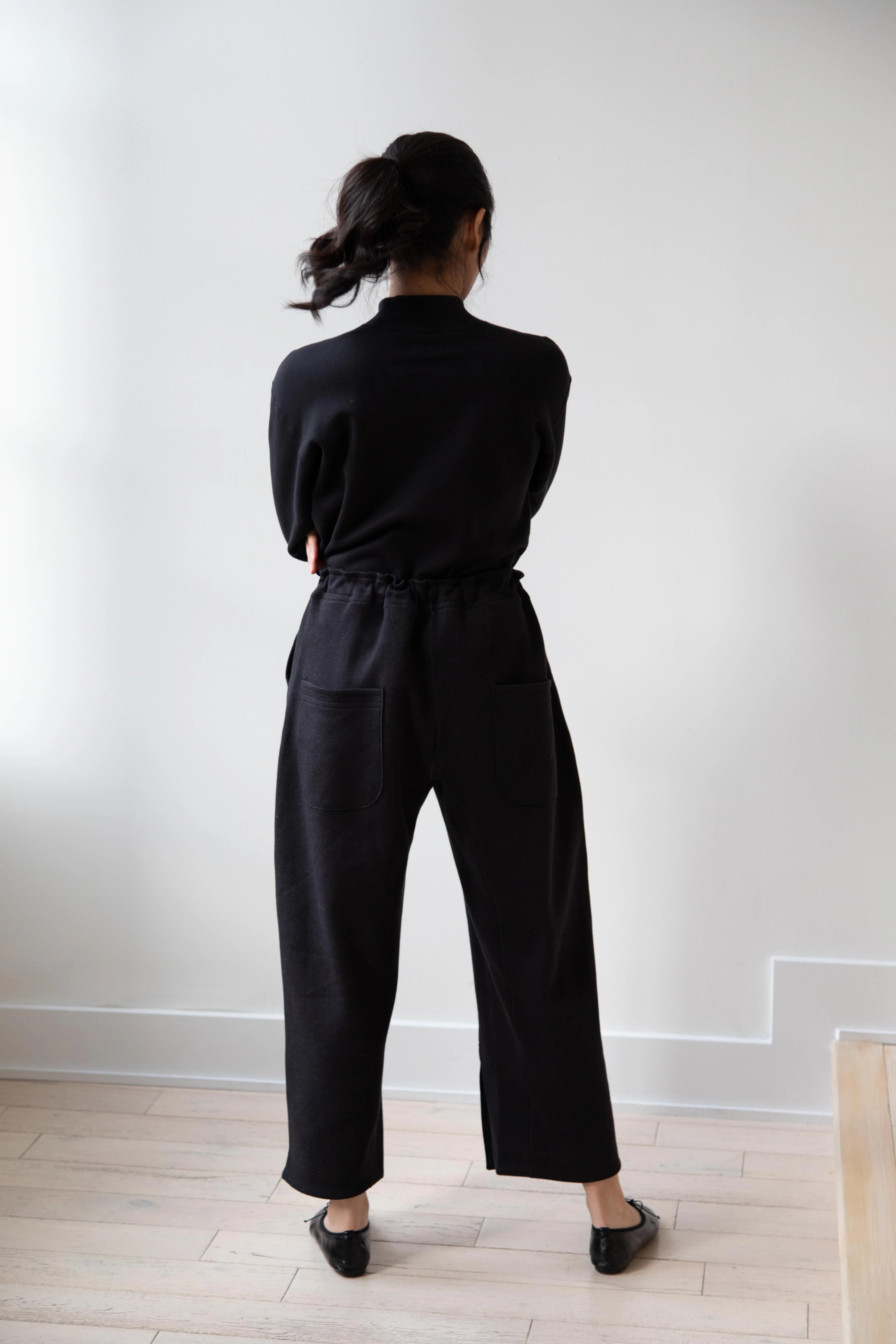 Seventyfive | Drawstring Knit Trousers in Jet - Image 36