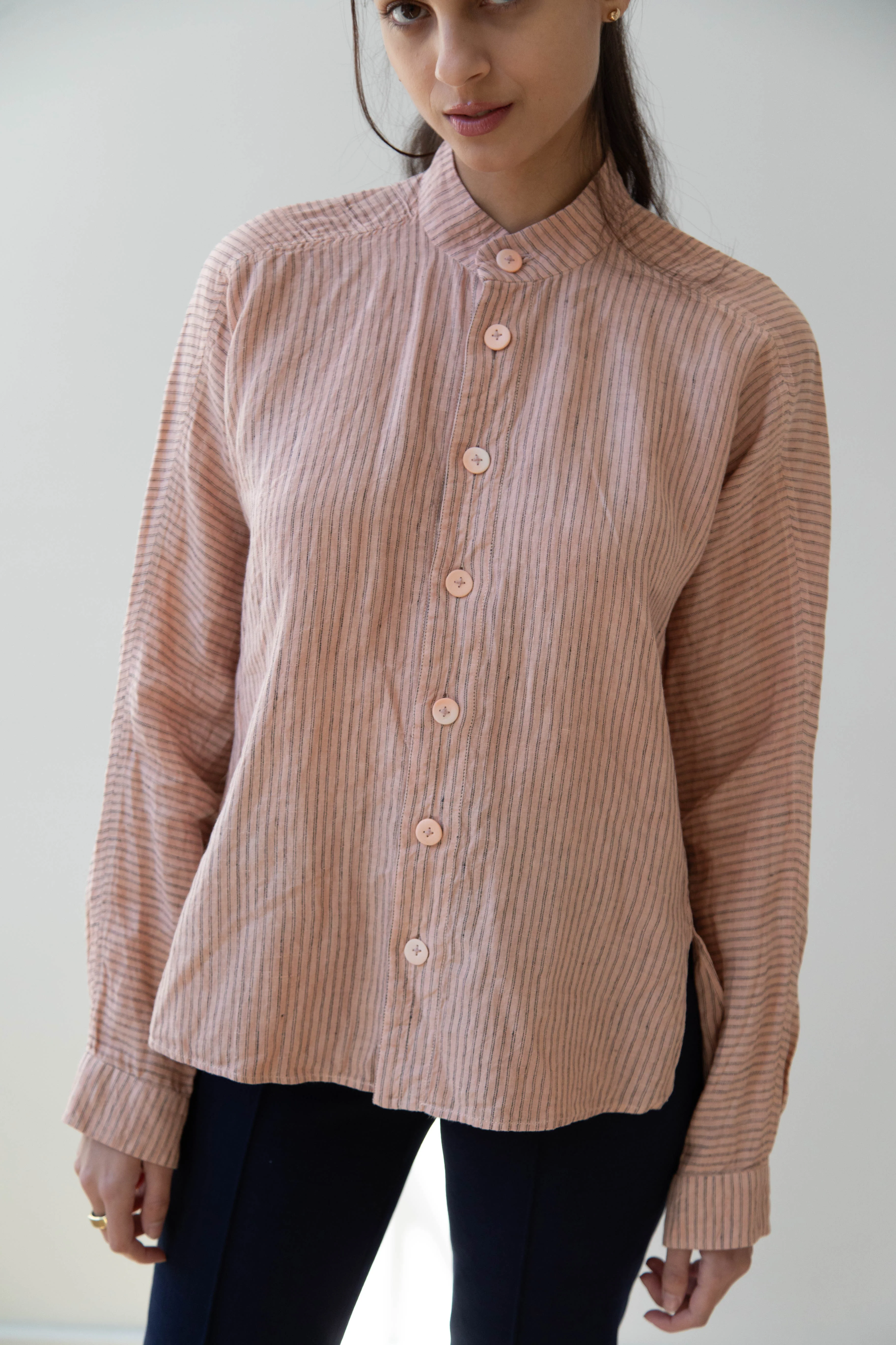 Seventyfive | Long Sleeve Shirt in Blush Linen - Image 33