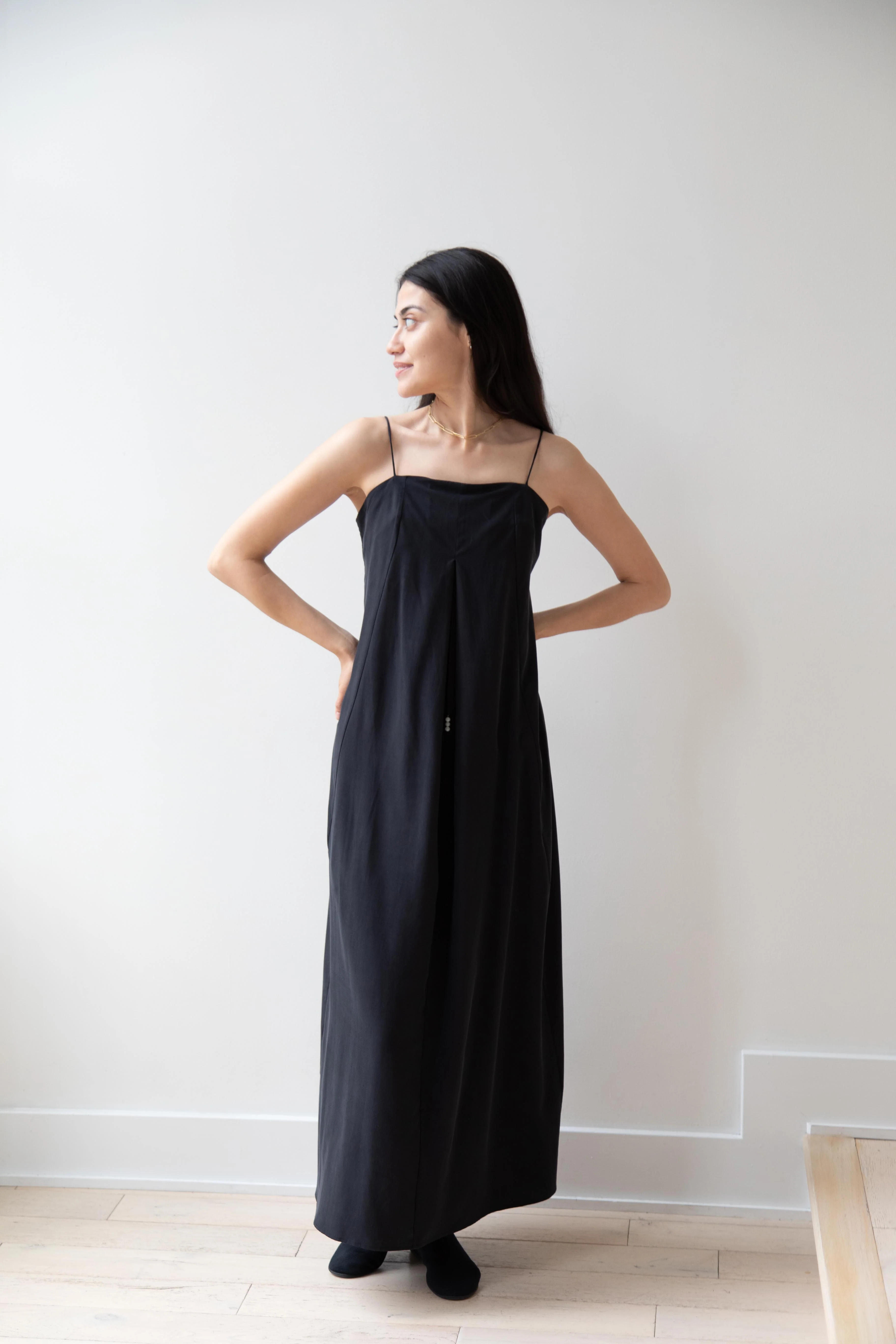 Seventyfive | Long Slip Dress in Black - Image 13