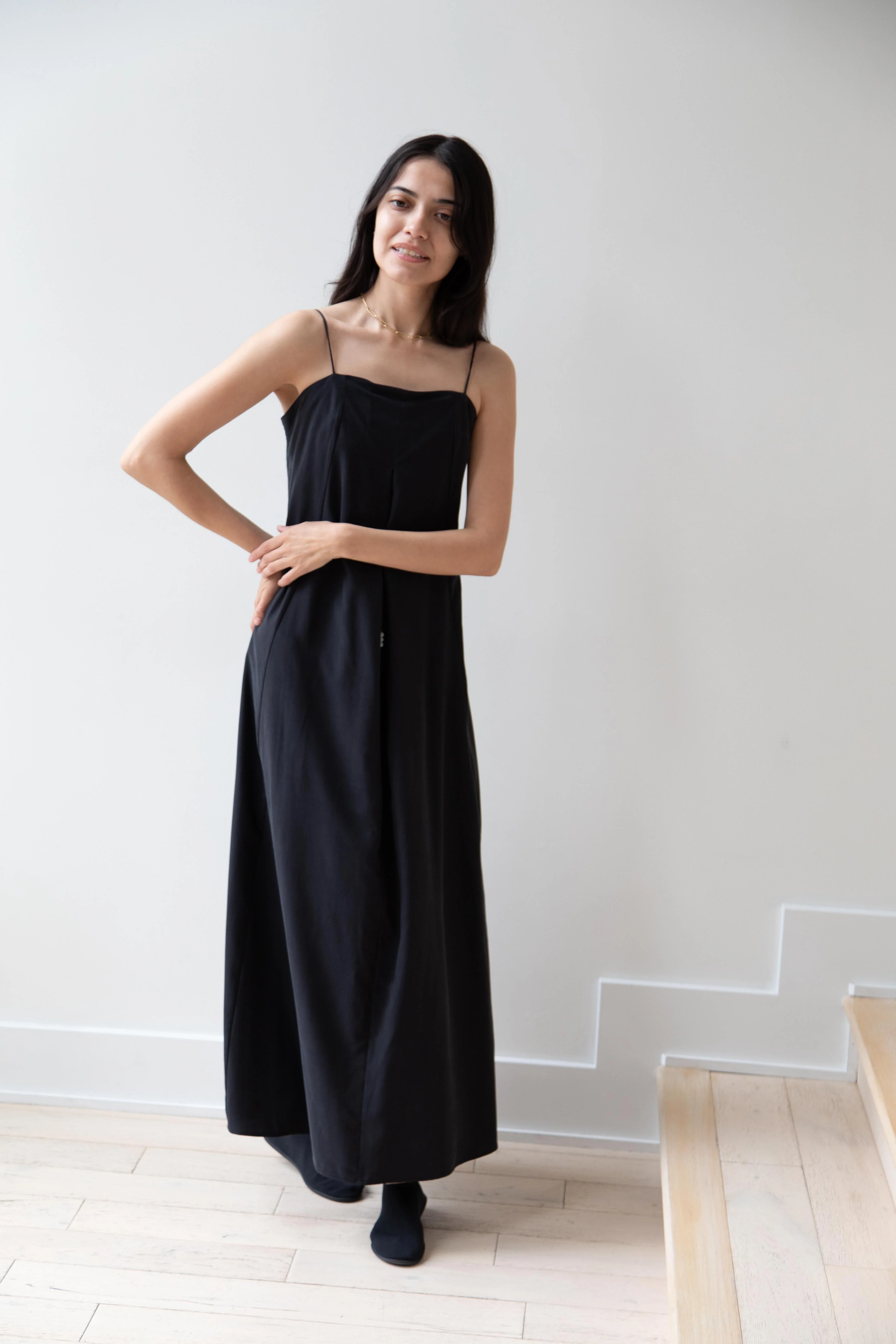 Seventyfive | Long Slip Dress in Black - Image 22