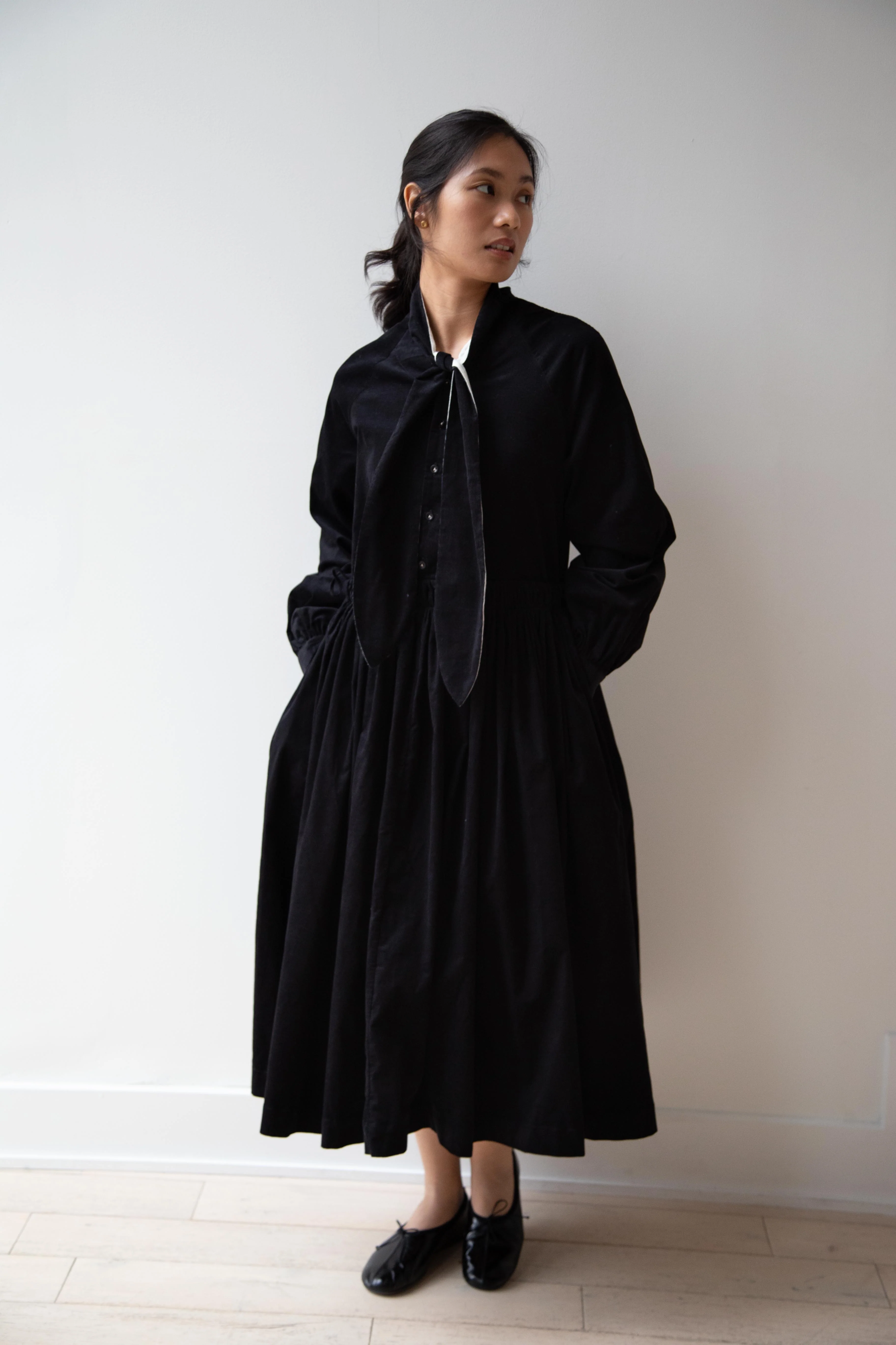 Seventyfive | Neck Tie Dress in Black - Image 2