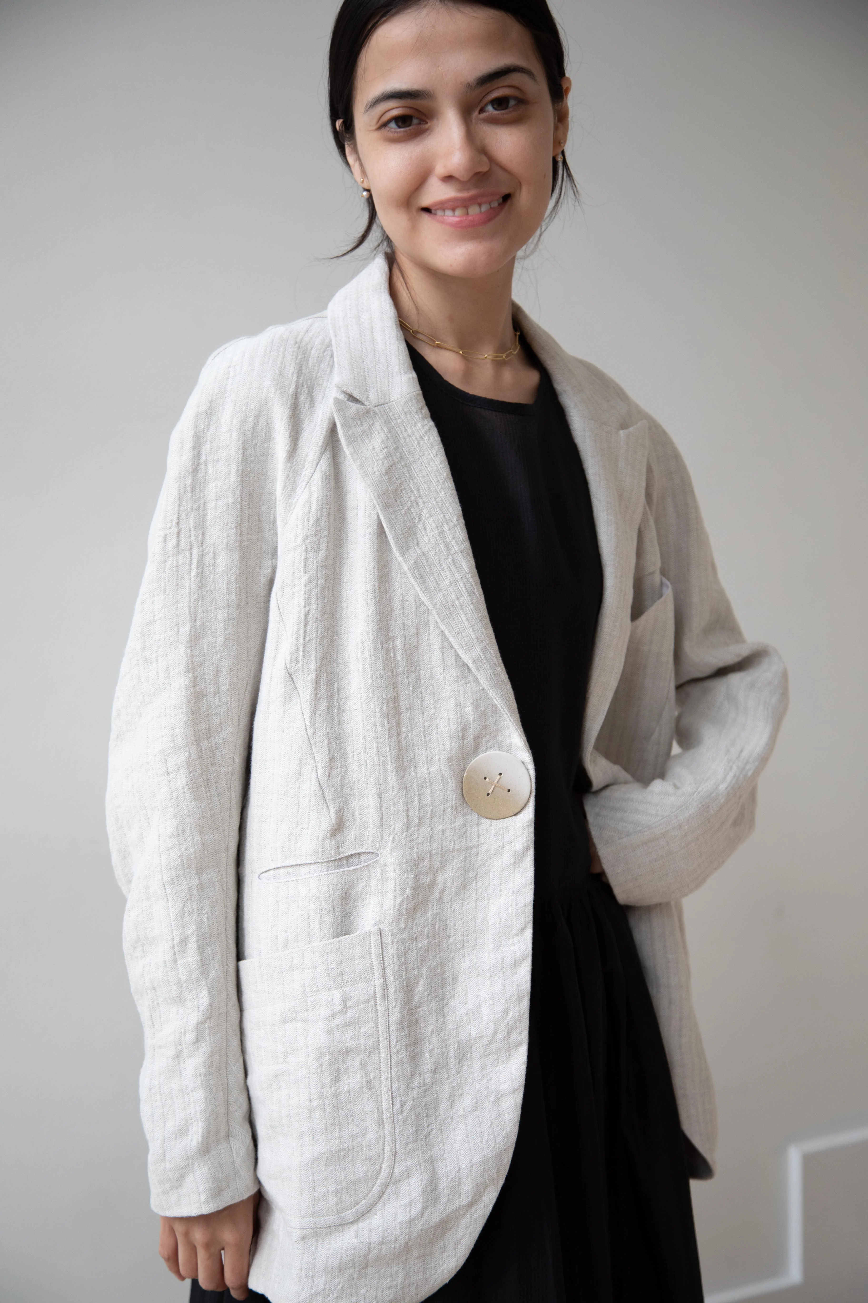 Seventyfive | Peaking Blazer in Oyster - Image 38