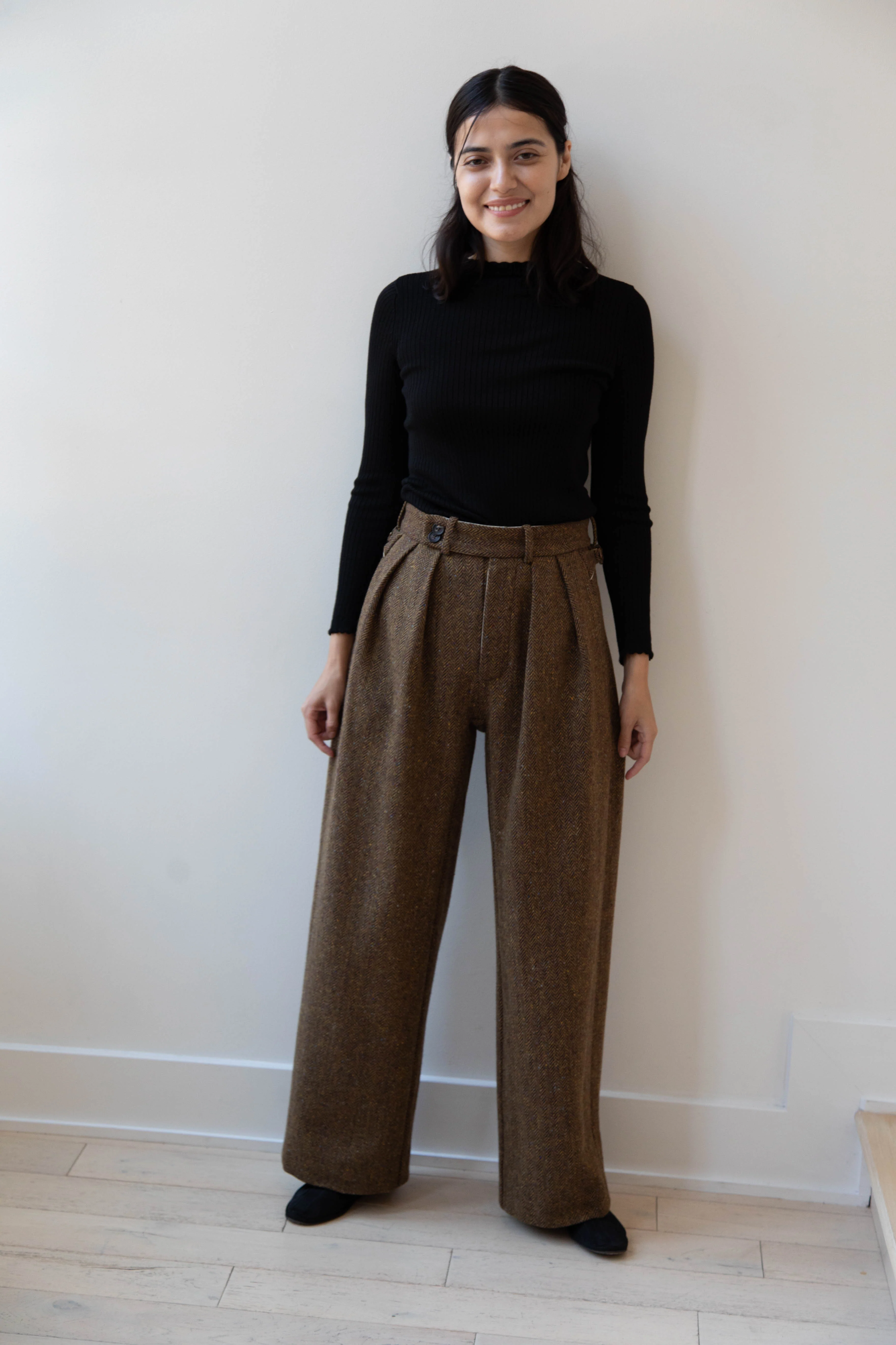 Seventyfive | Pleated Trouser in Donegal Herringbone - Image 14