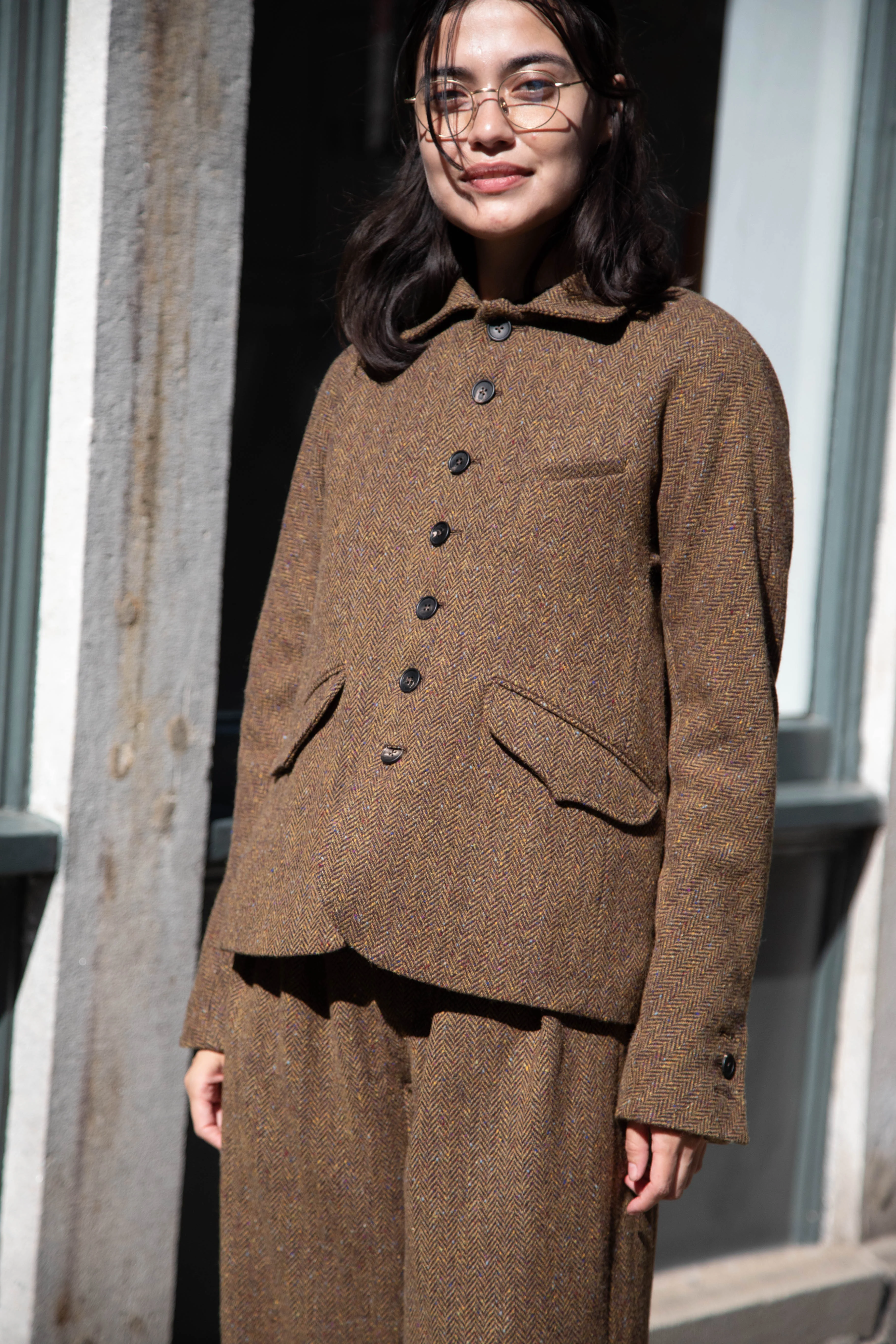 Seventyfive | Pleated Trouser in Donegal Herringbone - Image 52