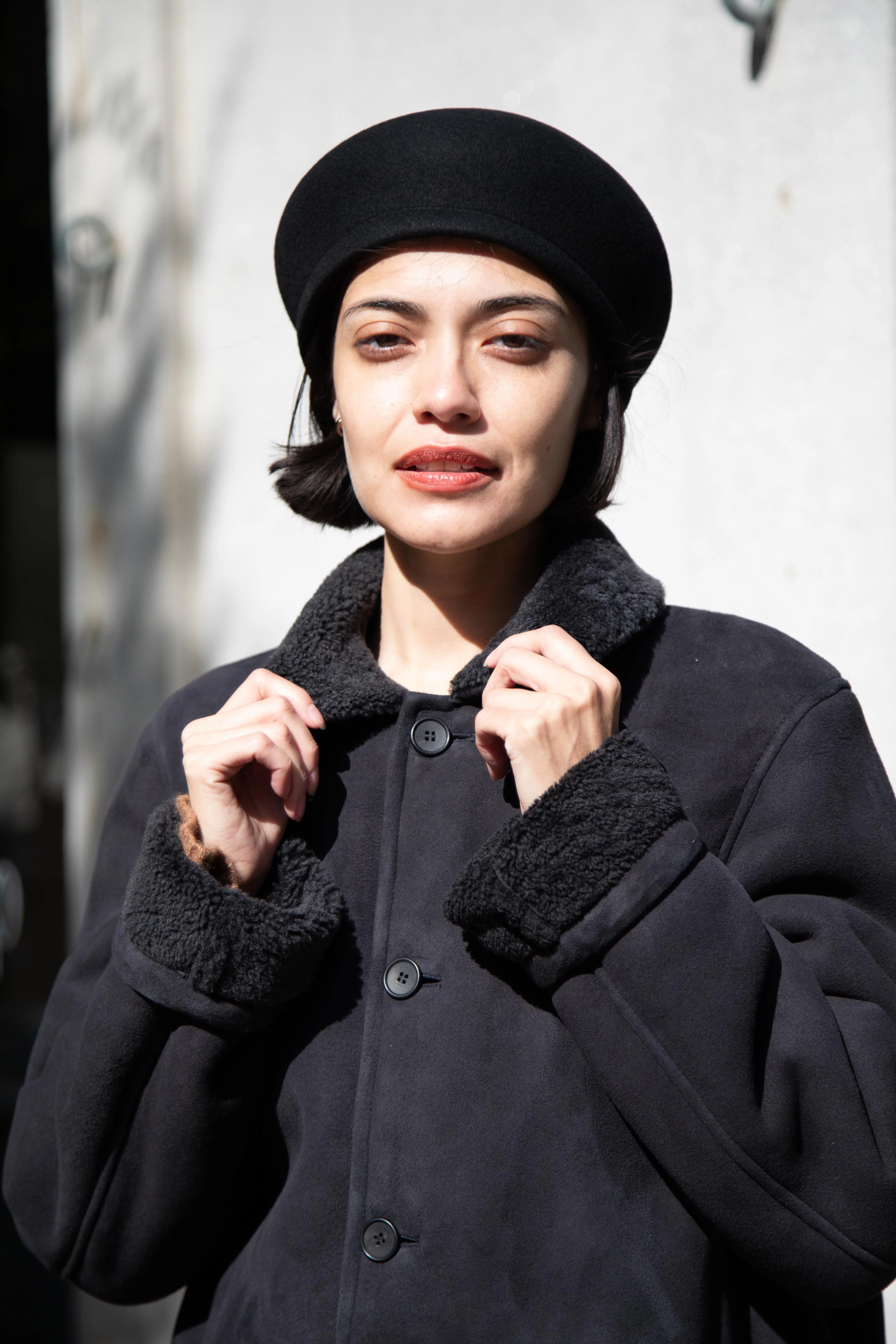 Signa 1925 | Felt Structured Beret in Black - Image 32