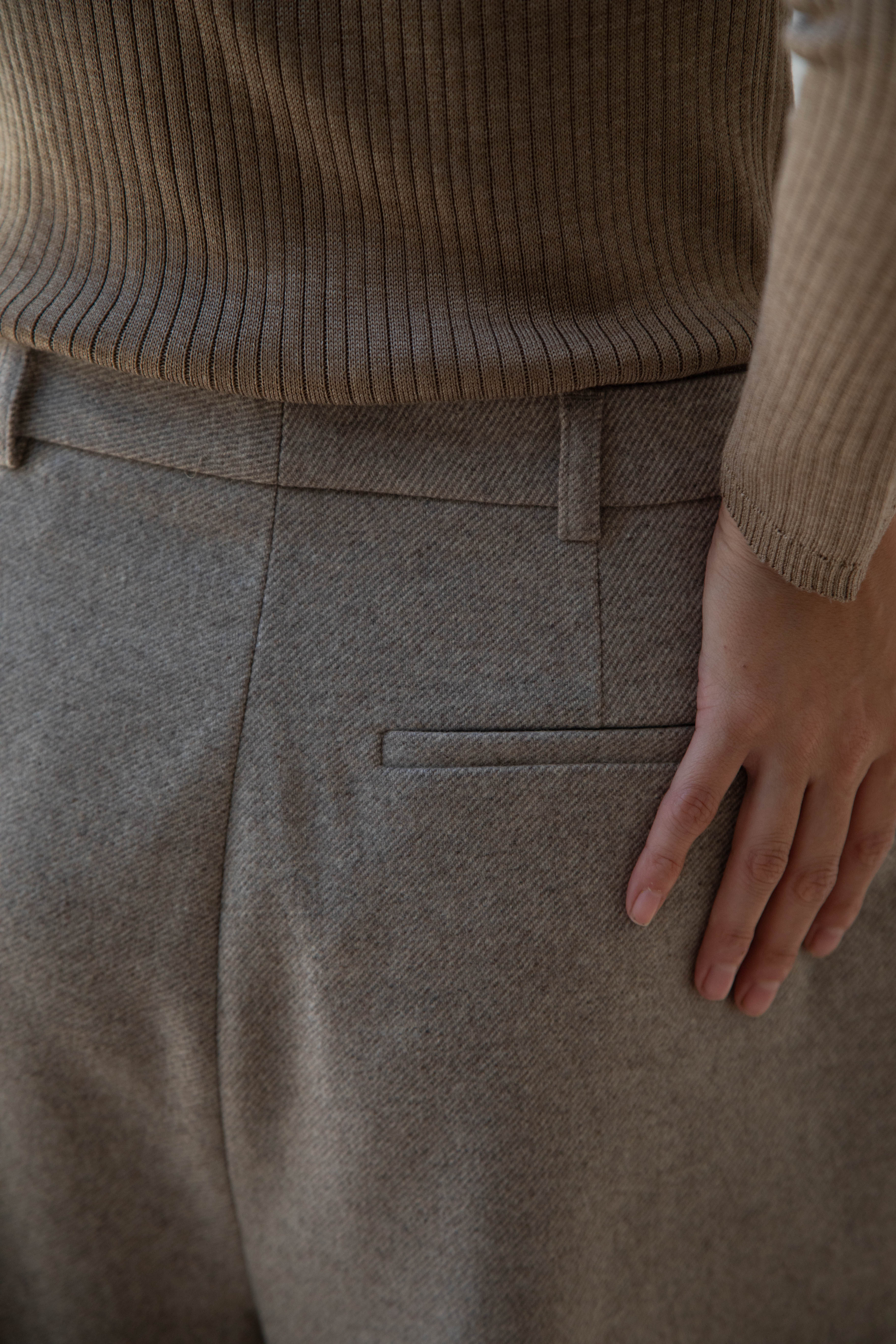 Skall | Bob Trouser in Light Grey Wool - Image 13
