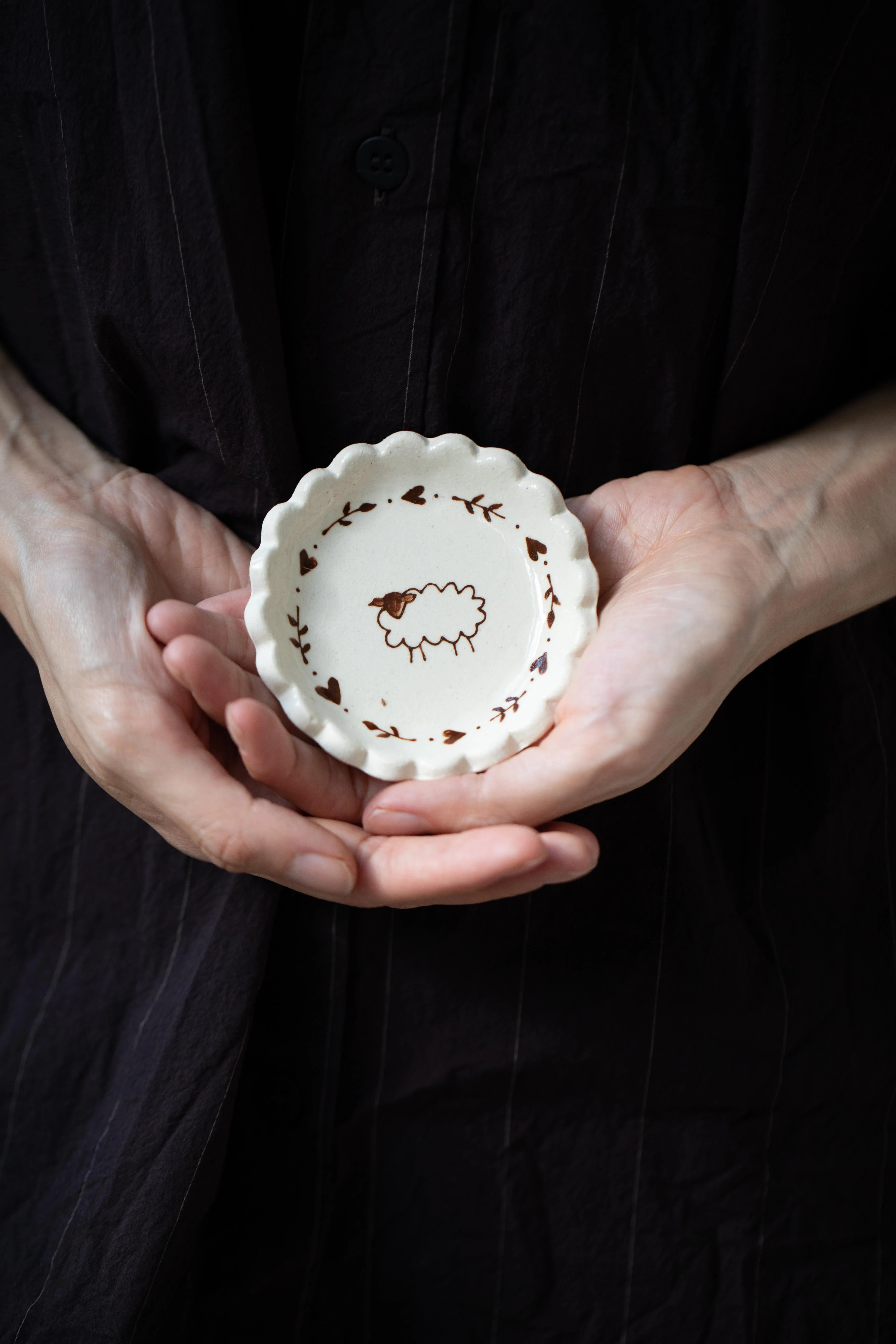 Stephanie Dawn Matthias | Alpine Cream Sheep Salt Dish - Image 2