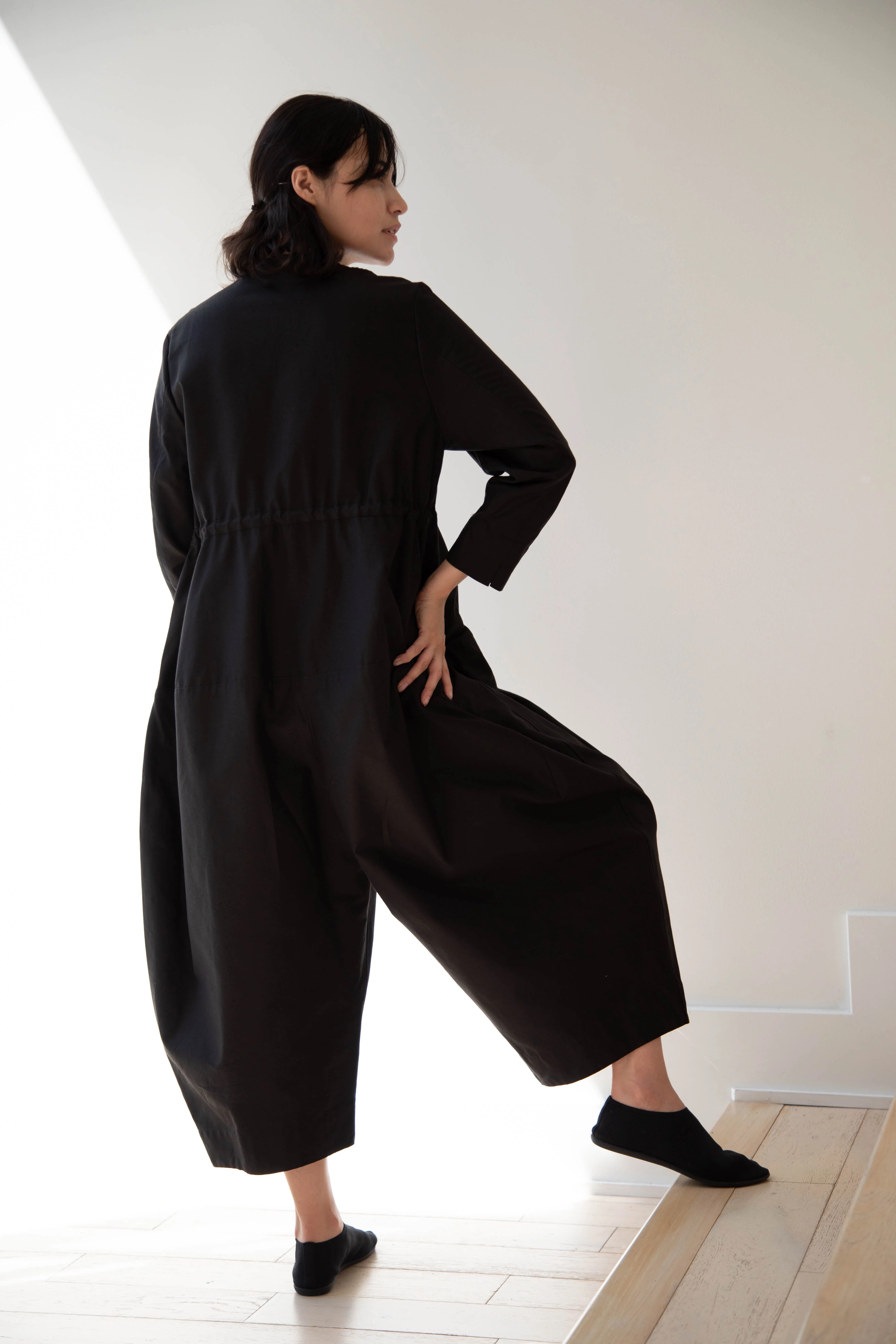Tenne Handcrafted Modern | Barrel Leg Jumpsuit in Black - Image 15
