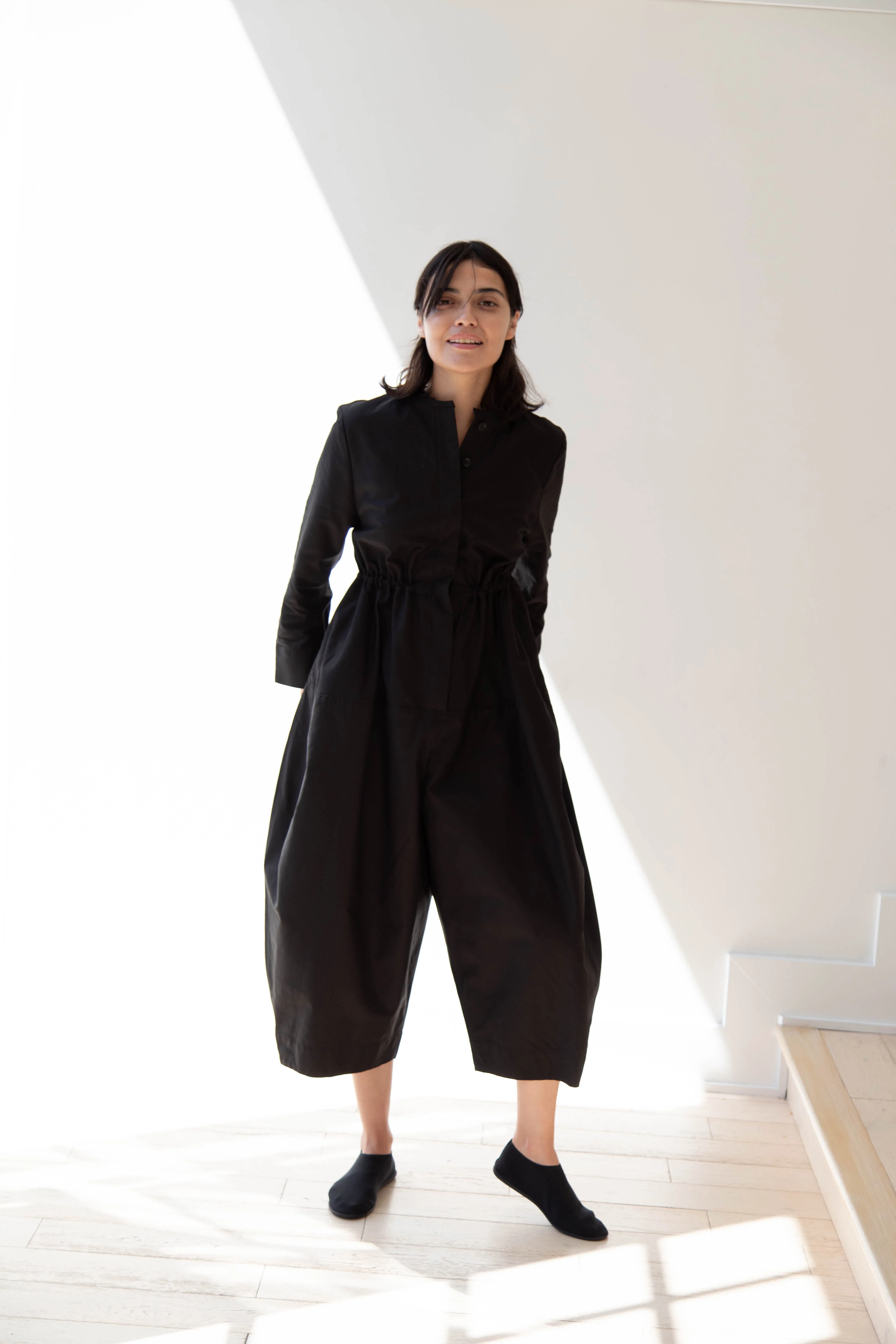 Tenne Handcrafted Modern | Barrel Leg Jumpsuit in Black - Image 29