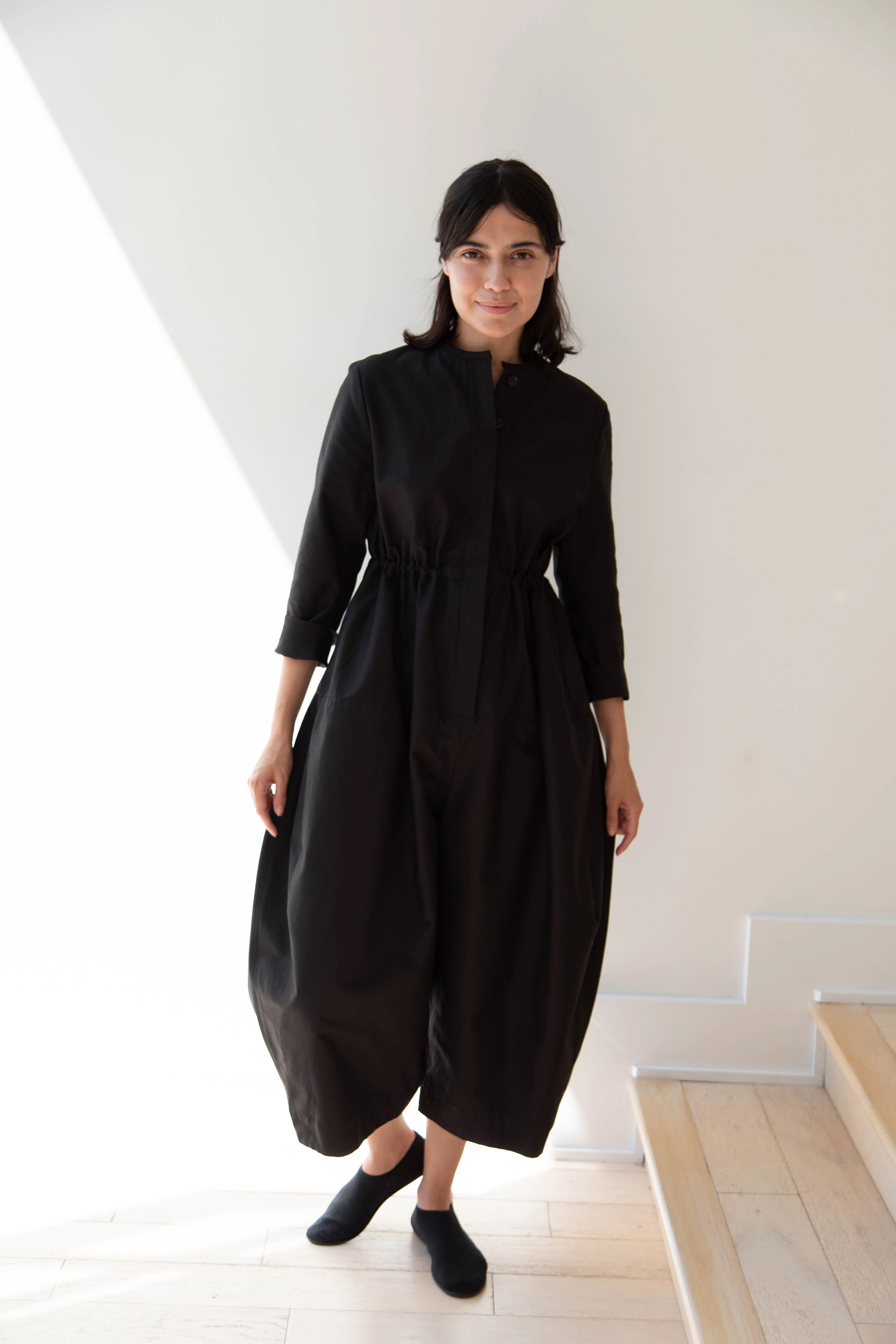 Tenne Handcrafted Modern | Barrel Leg Jumpsuit in Black - Image 30