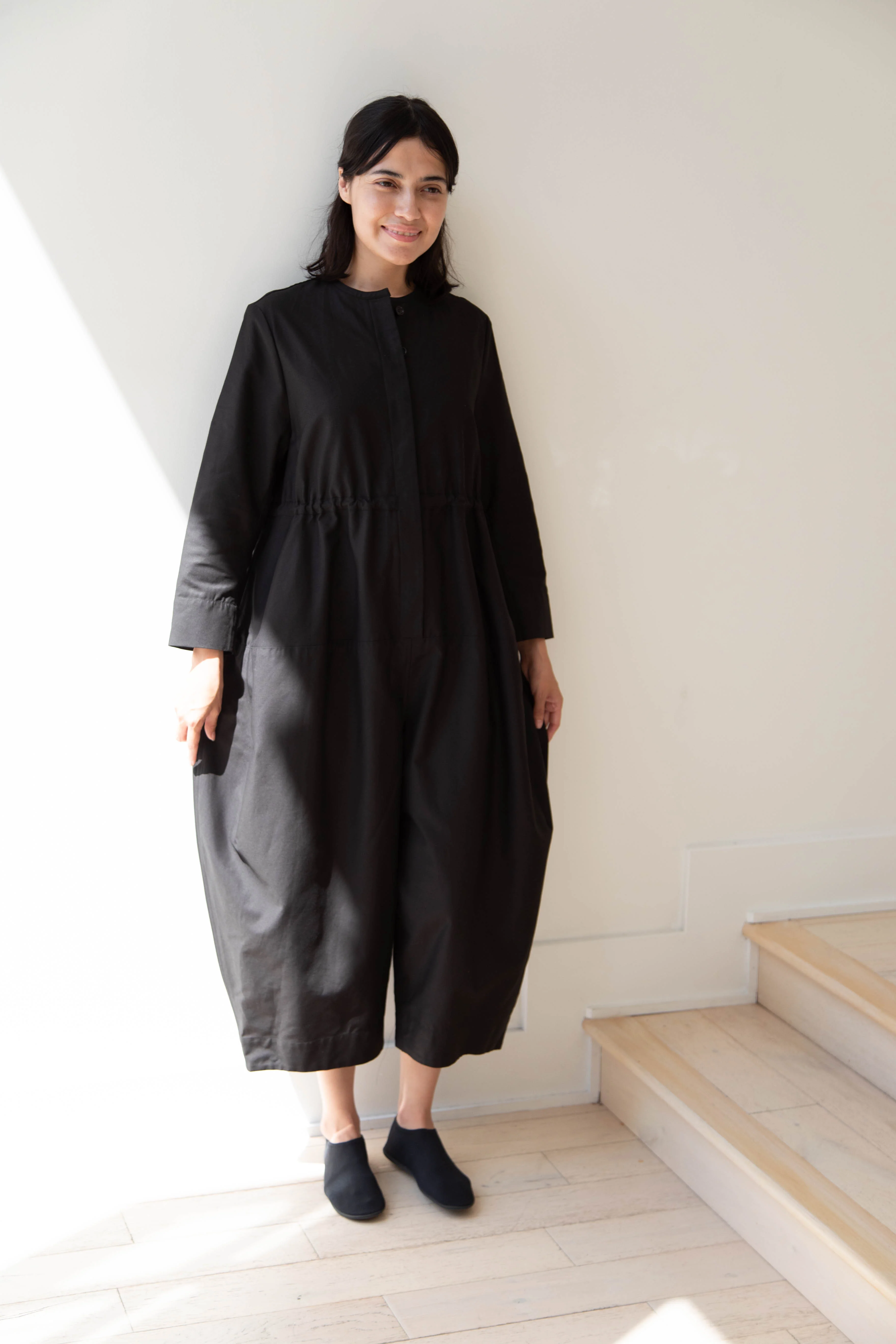 Tenne Handcrafted Modern | Barrel Leg Jumpsuit in Black - Image 8