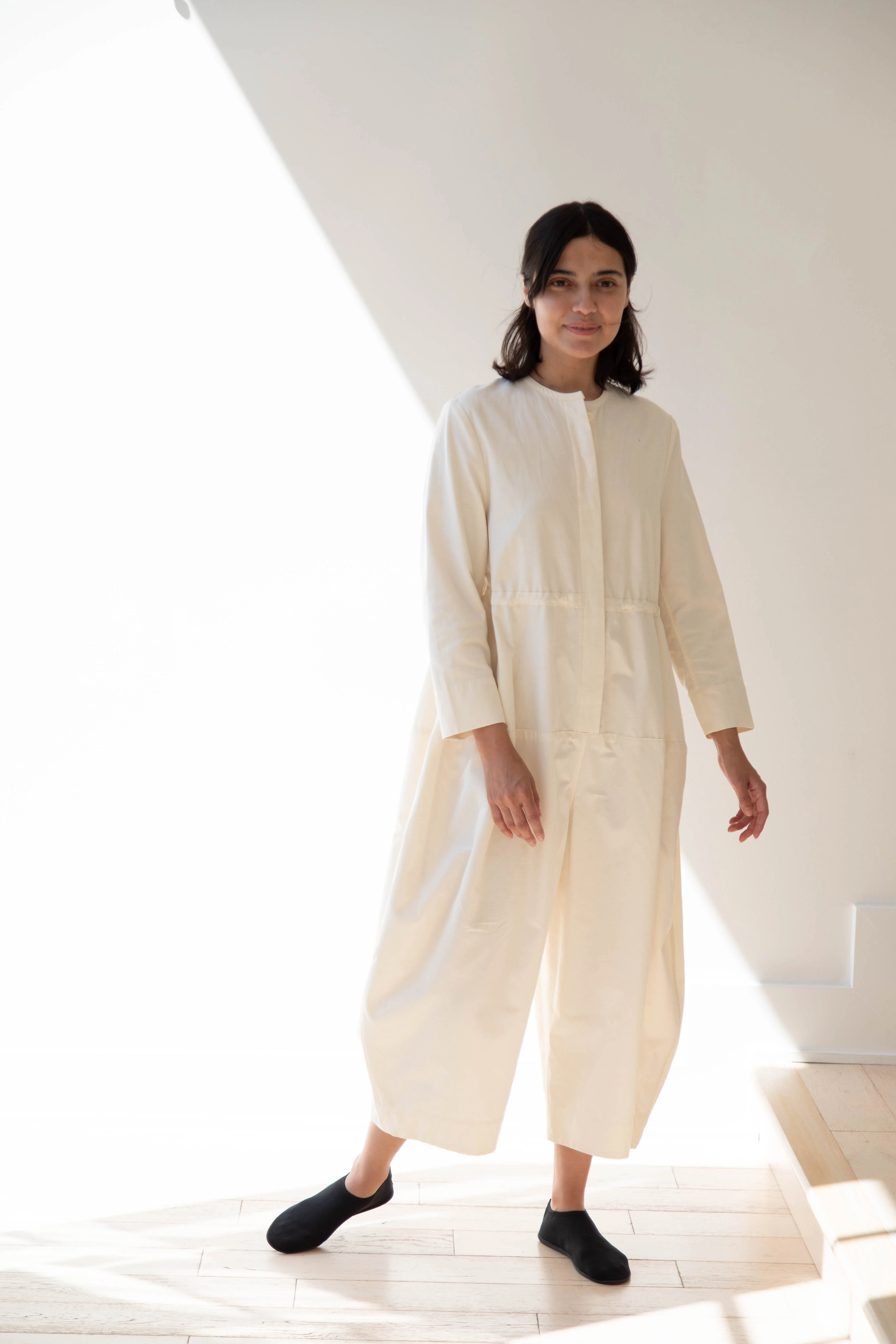 Tenne Handcrafted Modern | Barrel Leg Jumpsuit in Cream - Image 13