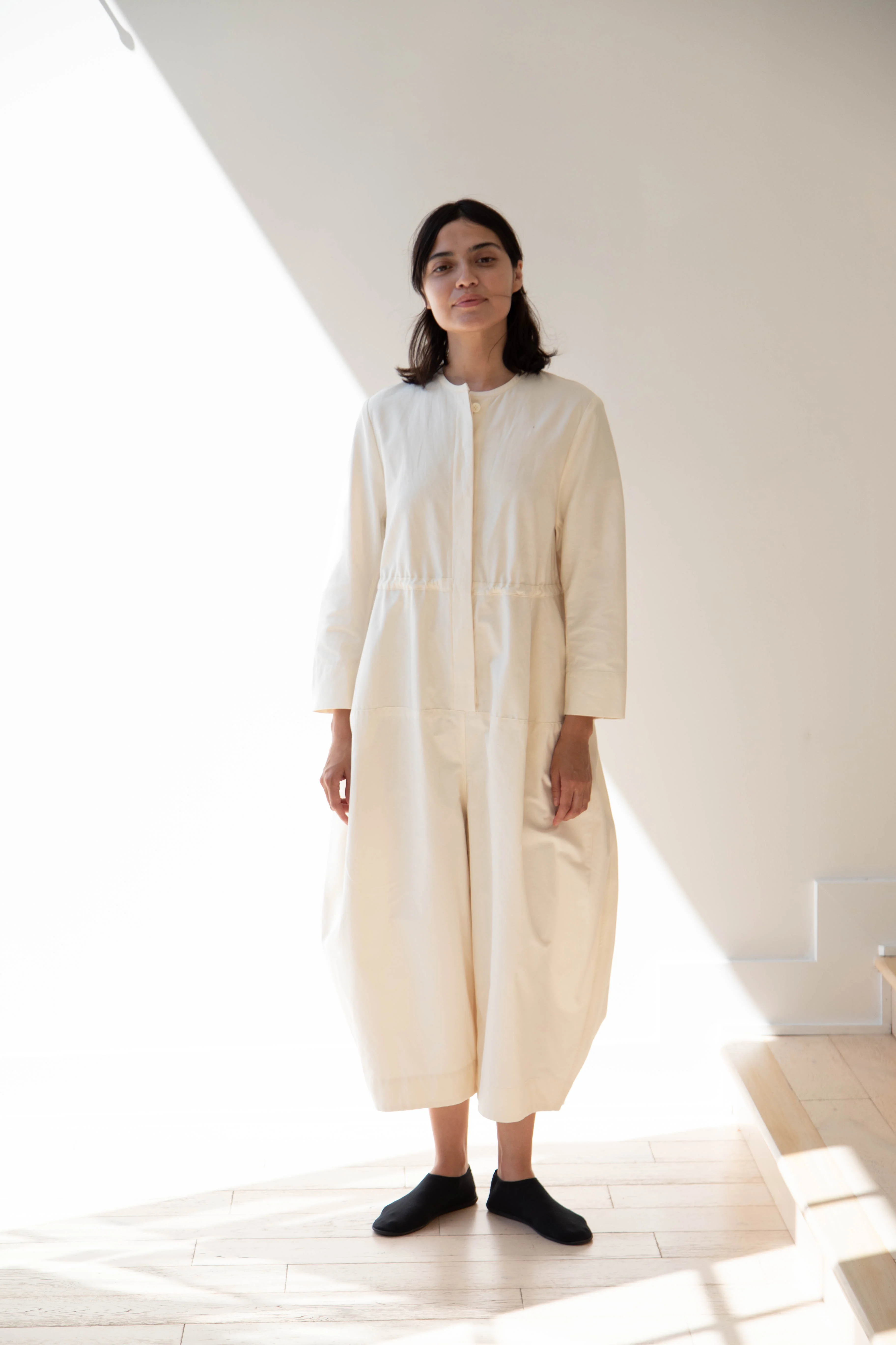 Tenne Handcrafted Modern | Barrel Leg Jumpsuit in Cream - Image 15