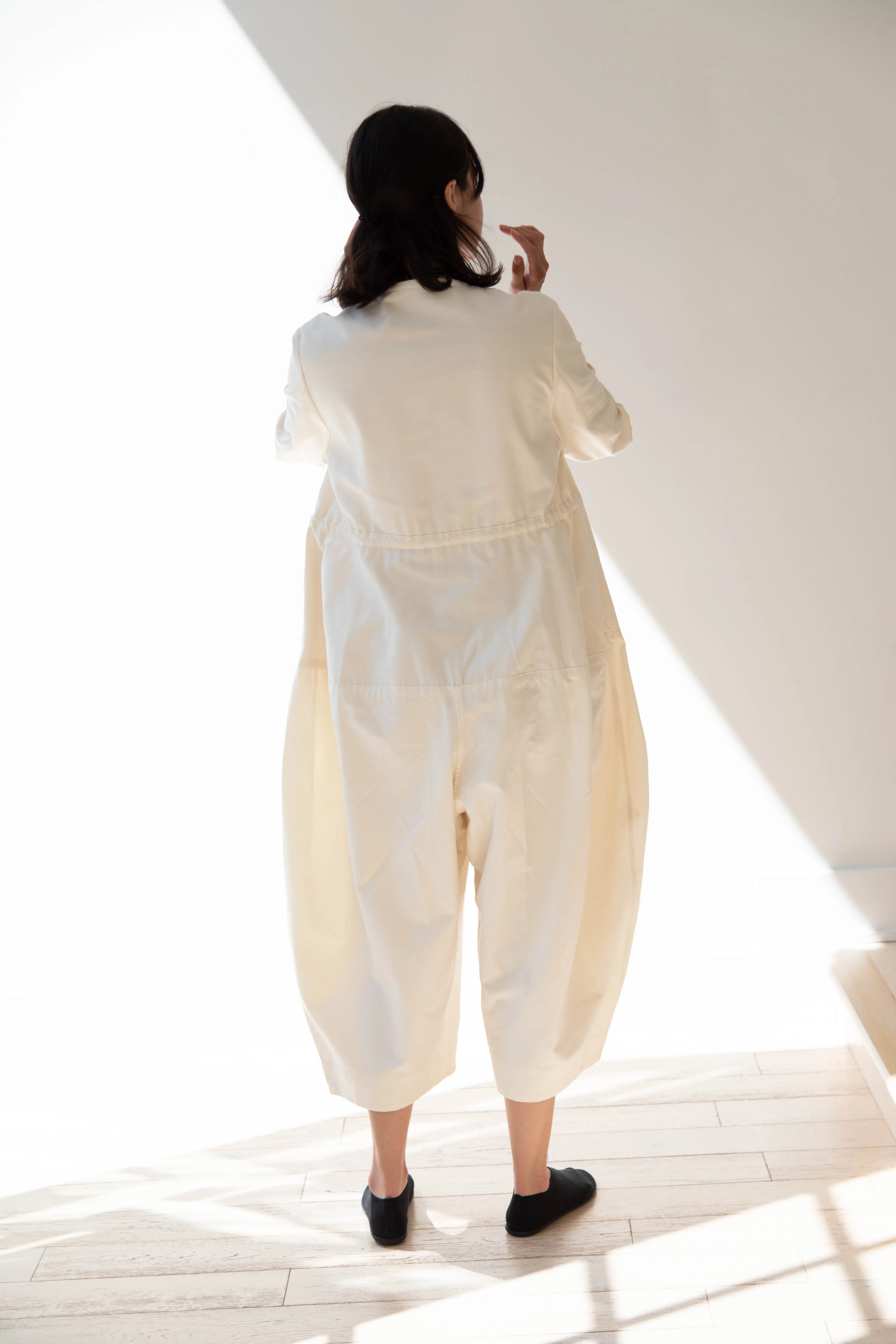 Tenne Handcrafted Modern | Barrel Leg Jumpsuit in Cream - Image 21